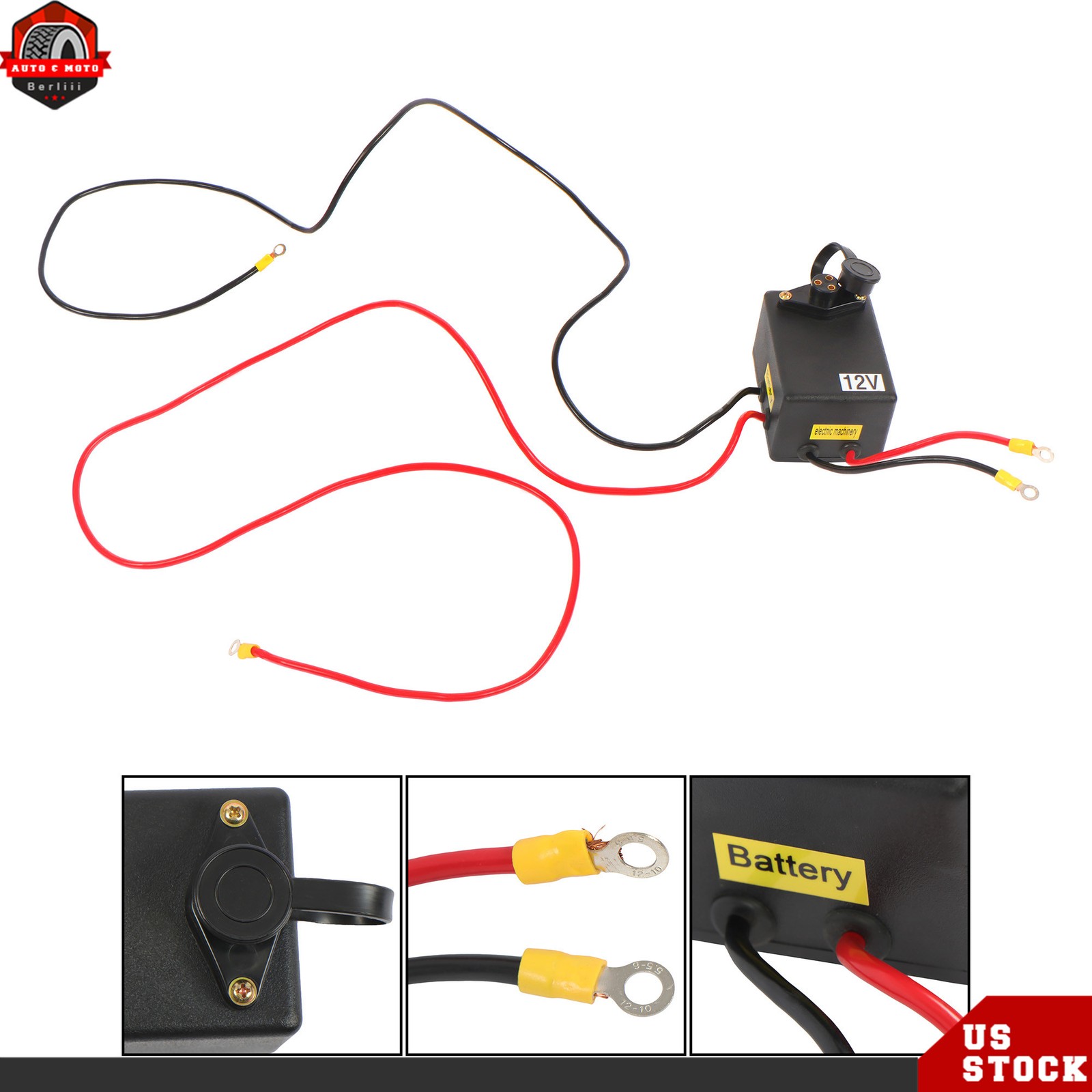 2500lb Electric Winch 50 ft Synthetic Rope 12V DC with Wireless / Wired Remote