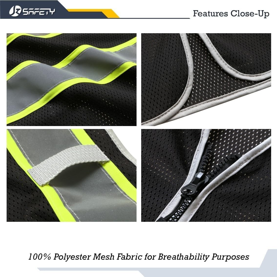 Hi-Vis Multiple Pockets Lite MESH Lining Meets ANSI/ISEA Standards