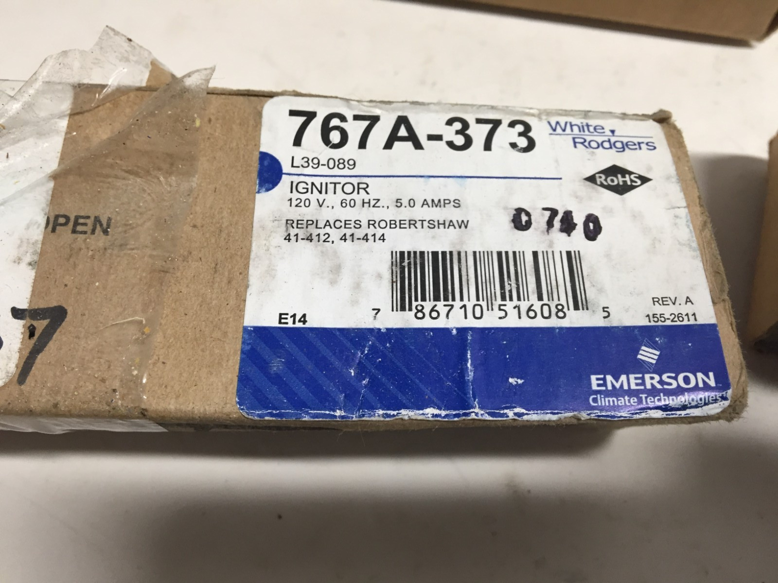 NEW White-Rodgers 767A-373 Furnace Hot Surface Ignitor Igniter
