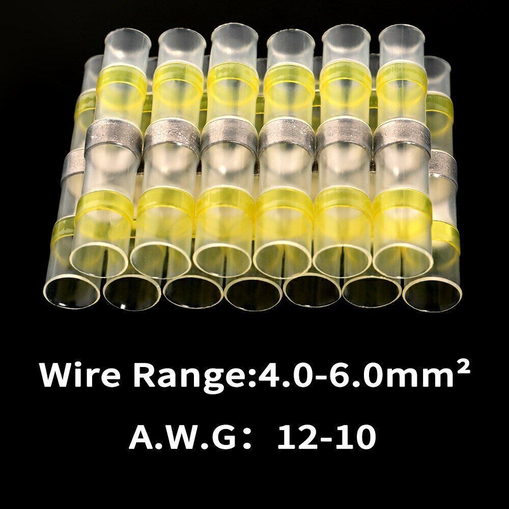 50-1000 Solder Seal Sleeve Heat Shrink Butt Wire Connectors Terminals Waterproof