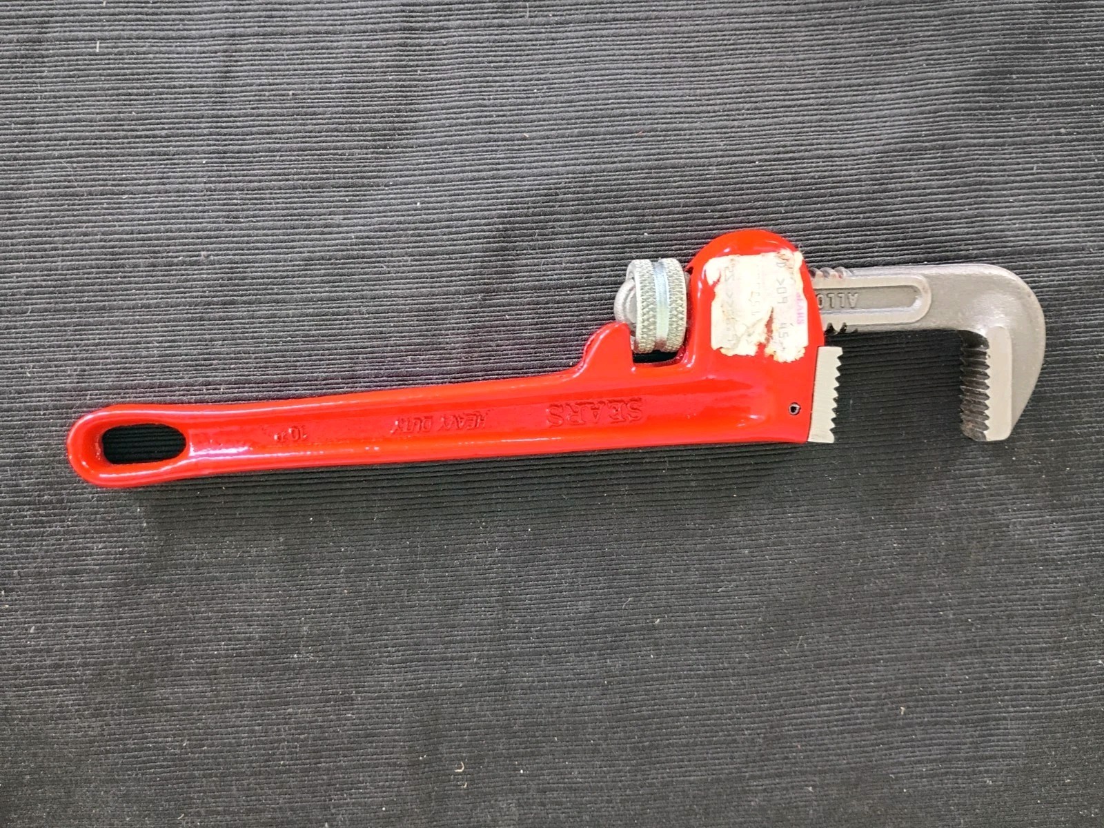 Vintage NOS SEARS 10″ Heavy Duty Pipe Wrench (30851) Made In Spain