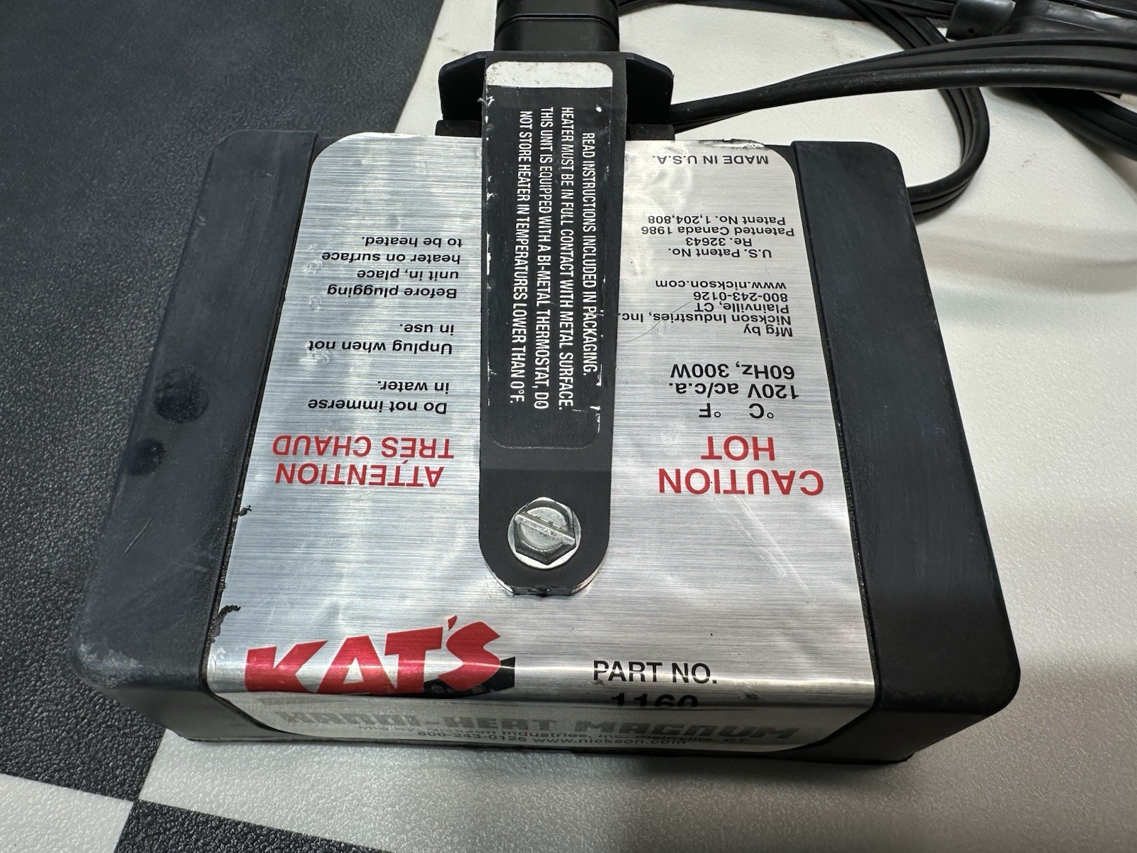 Kat’s Handi-Heat Magnum Magnetic Heater 3″ x 5″ 300 Watt 120V PART 1160
