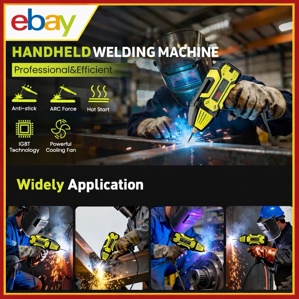 Portable ARC Welder 20-200A IGBT Handheld Stick Welding Machine Kit 110V