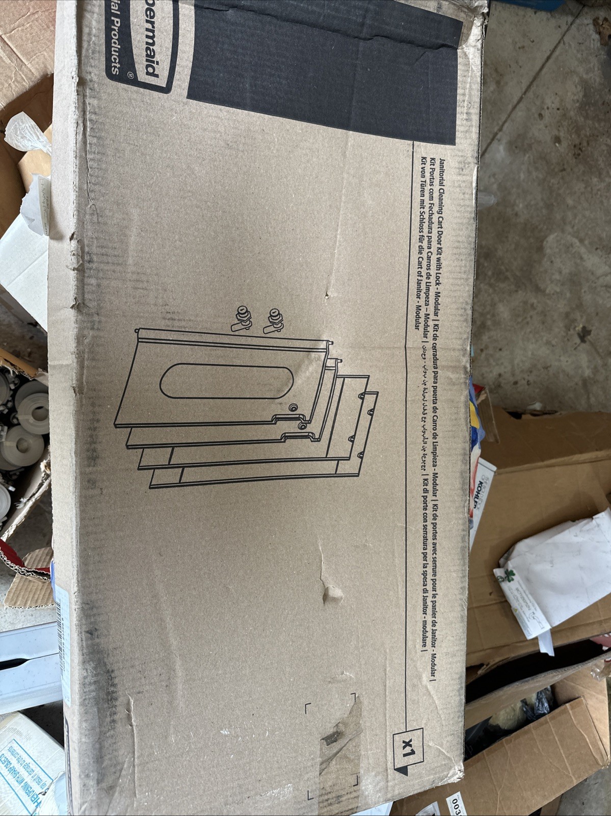 Rubbermaid Janitorial Cleaning Cart Door Kit 1995833