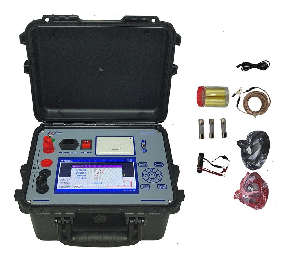 Contact Resistance Meter with Range 0-50mΩ Output Printing Time Setting Function