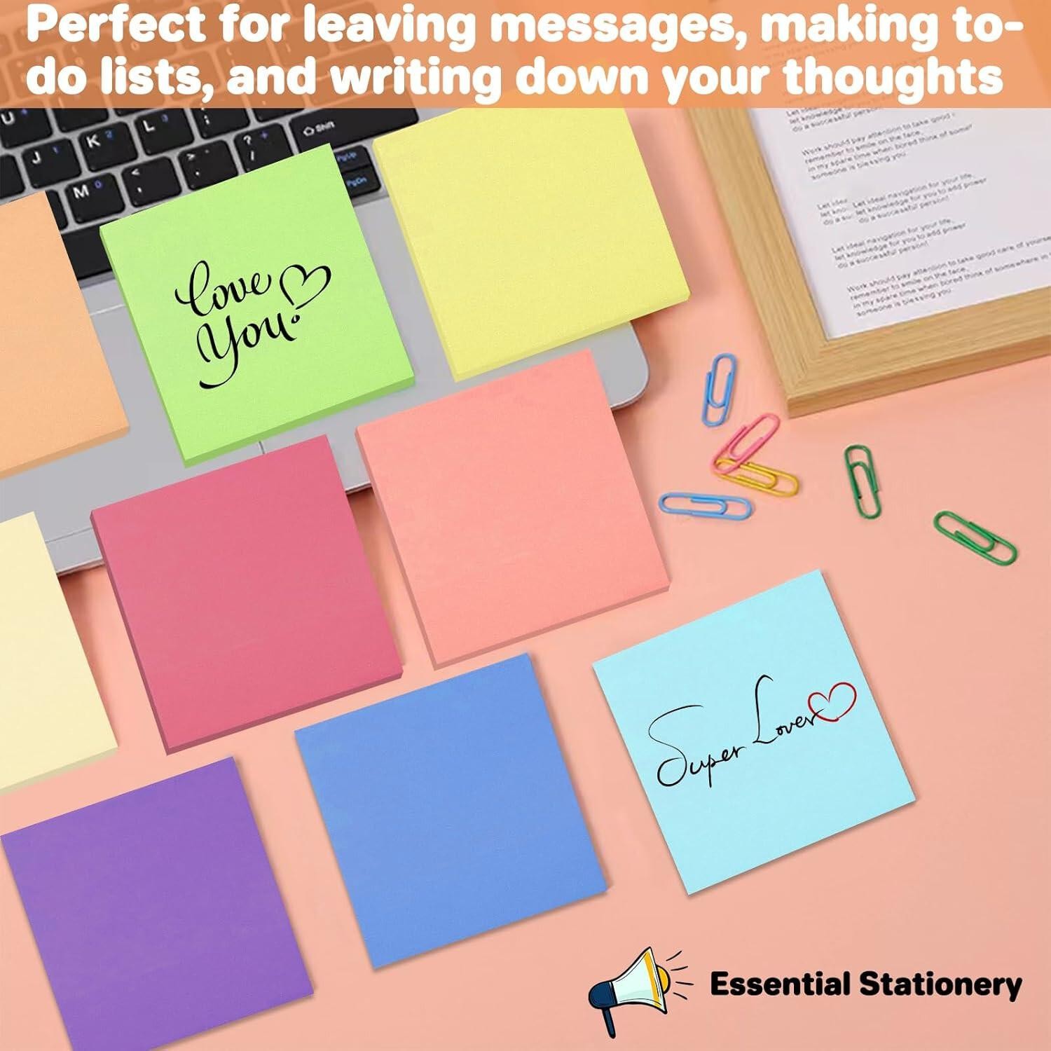 Post It Notes Pop-up, Sticky Notes, 3×3 Inches, 9 Pads, Bright Colors Self-st..