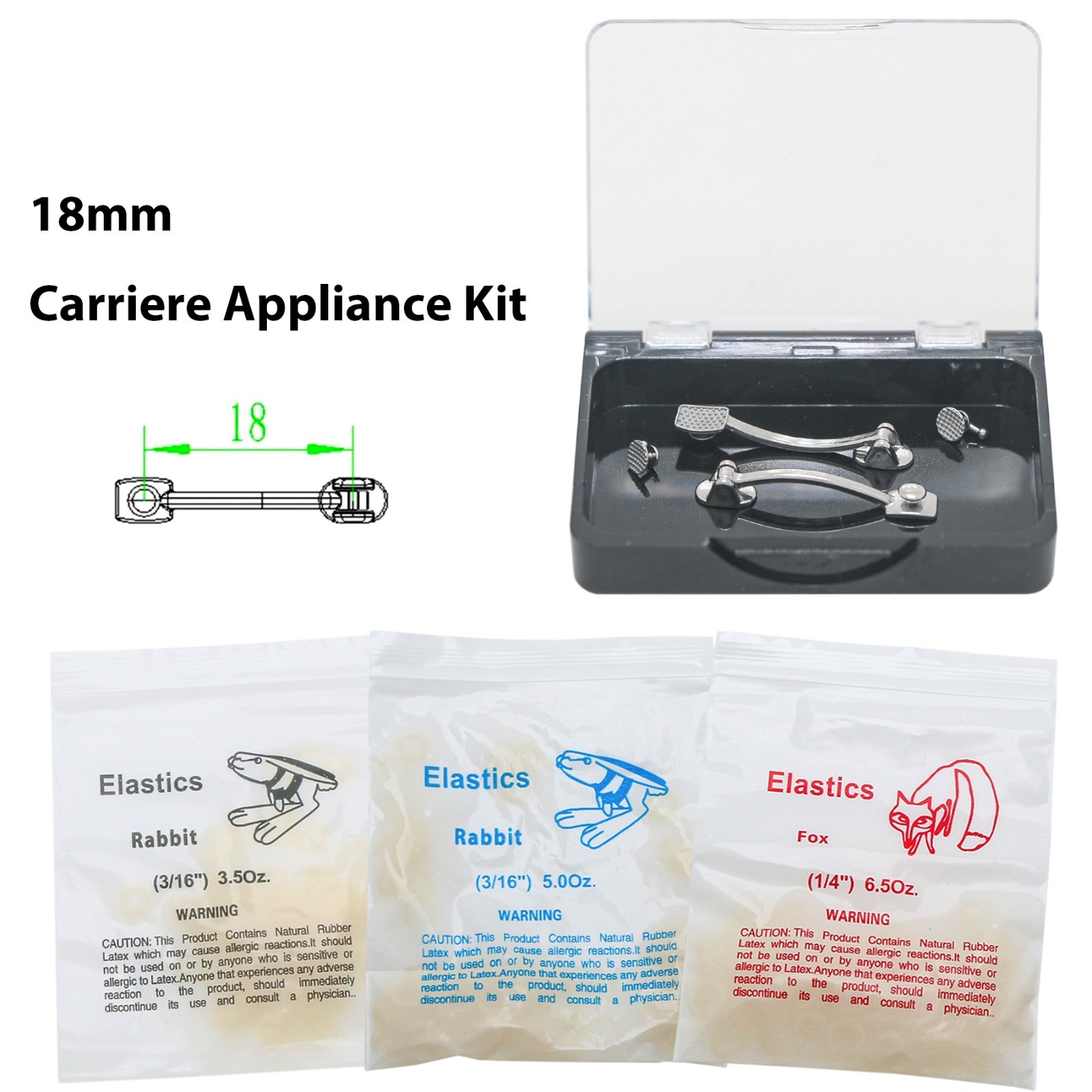 Orthodontic Class II Carriere Appliance Distalizer Kit Corrector Bondable Rubber