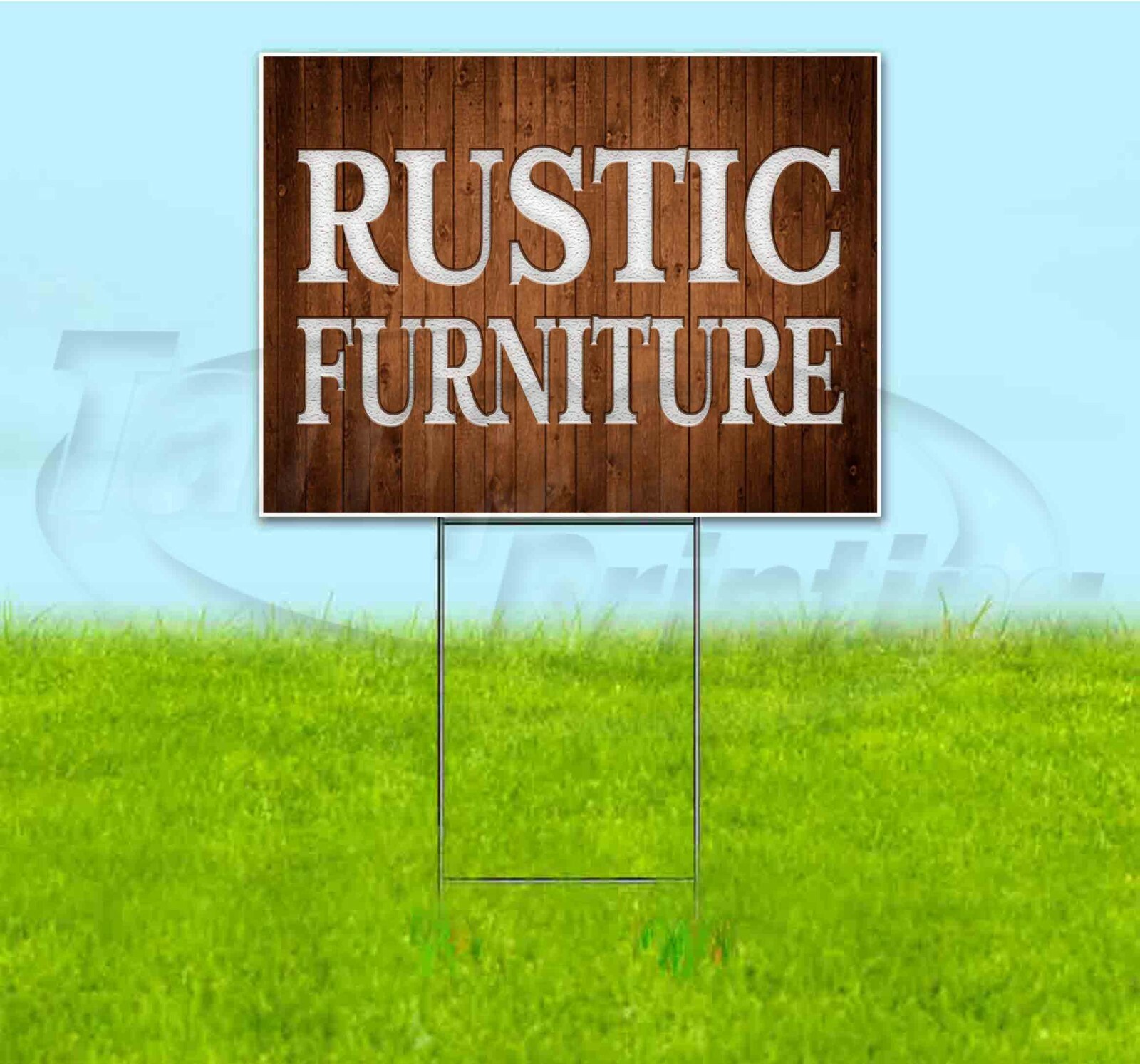 RUSTIC FURNITURE 18×24 Yard Sign WITH STAKE Corrugated Bandit USA BUSINESS SALE