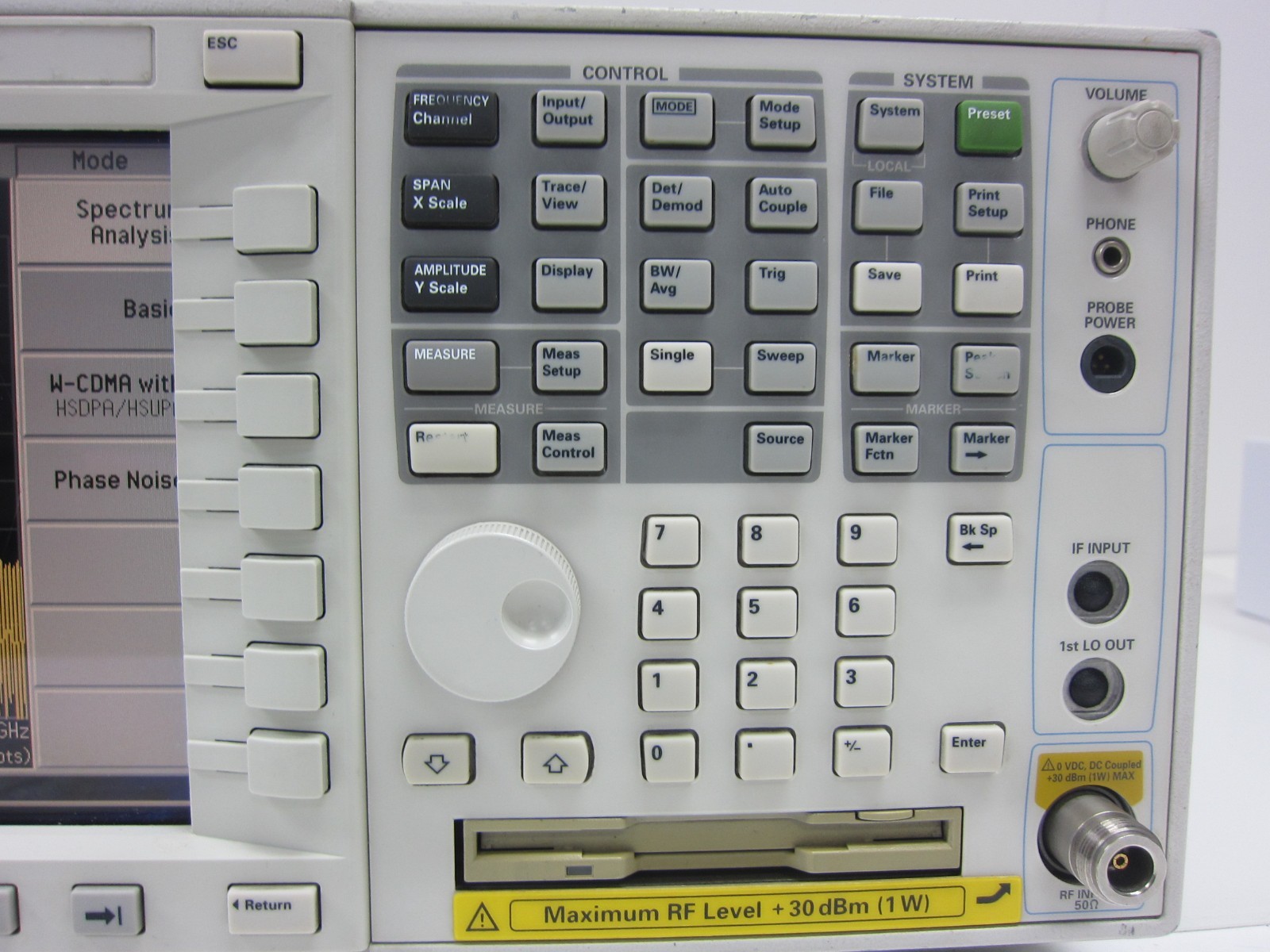 HP/KEYSIGHT/ Agilent E4445A 3Hz-13.2 GHz Spectrum Analyzer with Opts, Calibrated