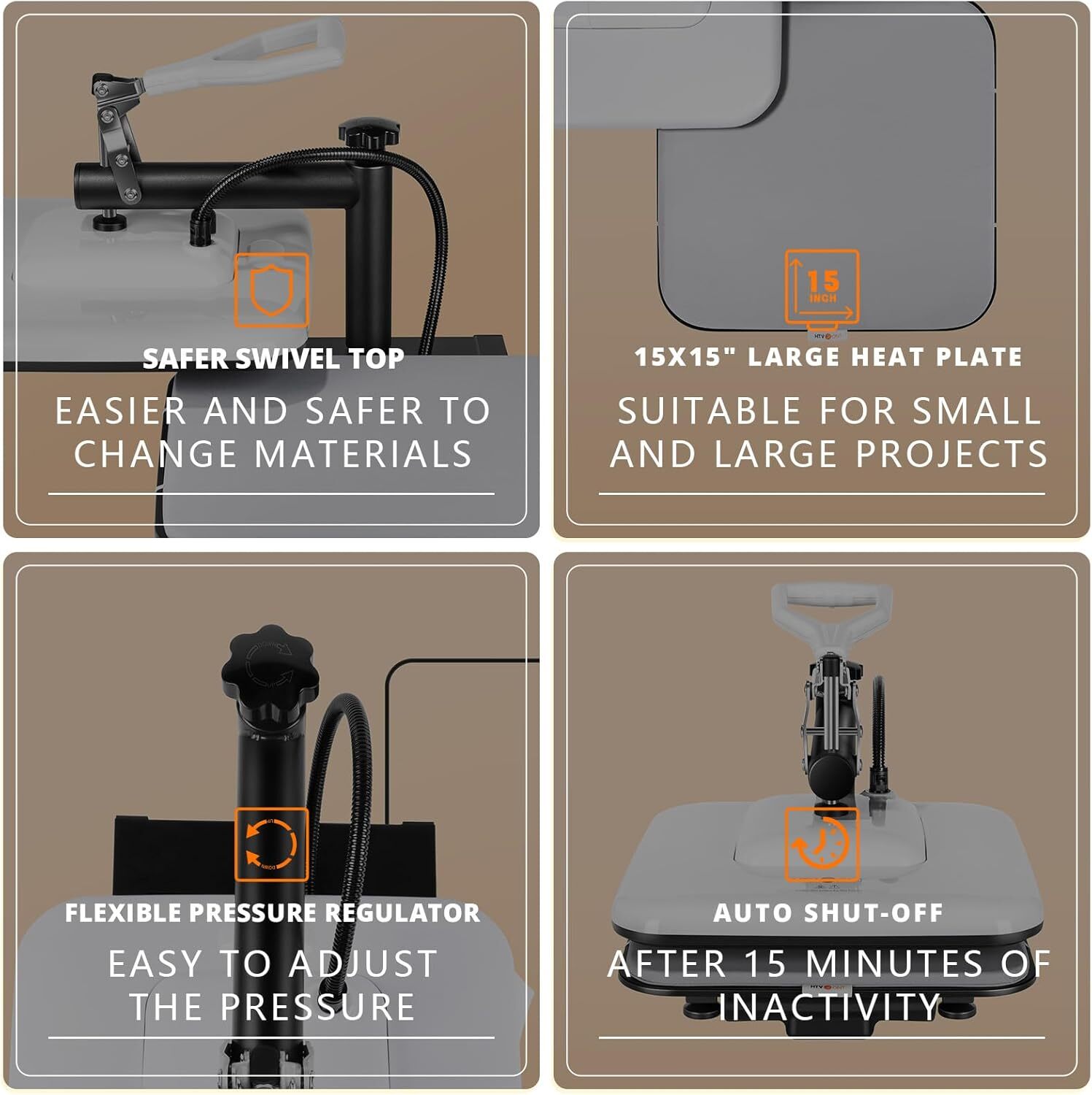 15″x15″ Digital Heat Press Machine Sublimation Printer Transfer for DIY T-shirt