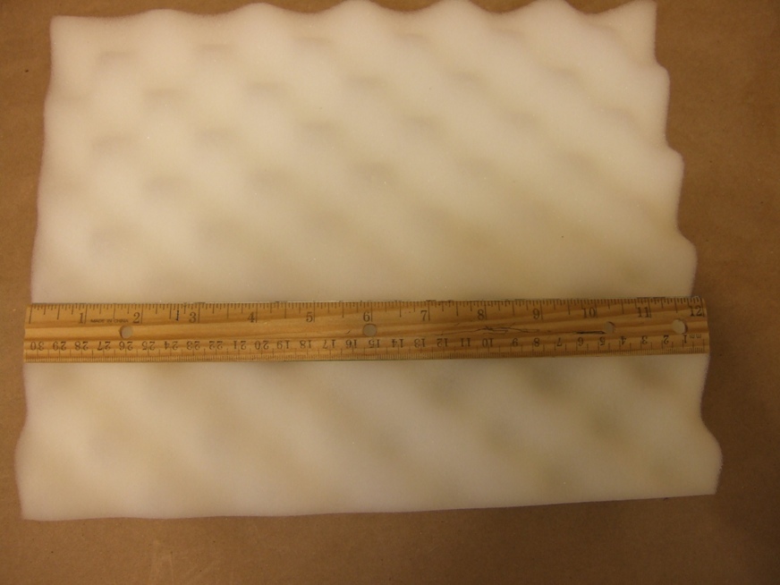 1X recycled foam packing shipping protection thick wave-cut cushion pad block