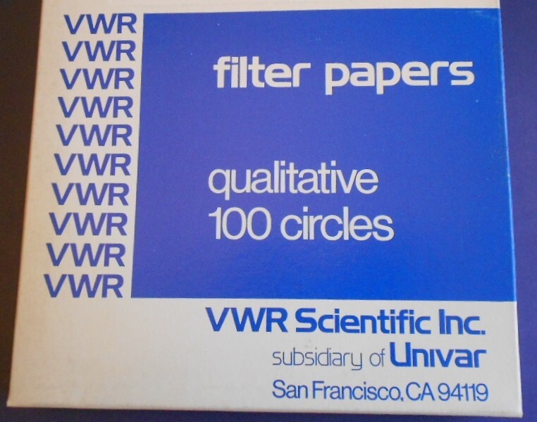 VWR FILTER PAPERS Cat. No. 28320-143 grade 615 18.5 CM Qualitative 100 Circles