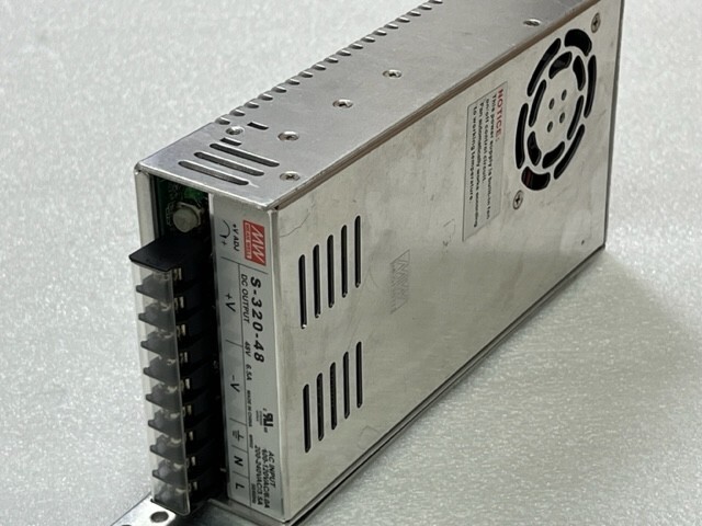 Meanwell S-320-48 Input: 120/240VAC Output: 48VDC 6.5A Power Supply Unit Used