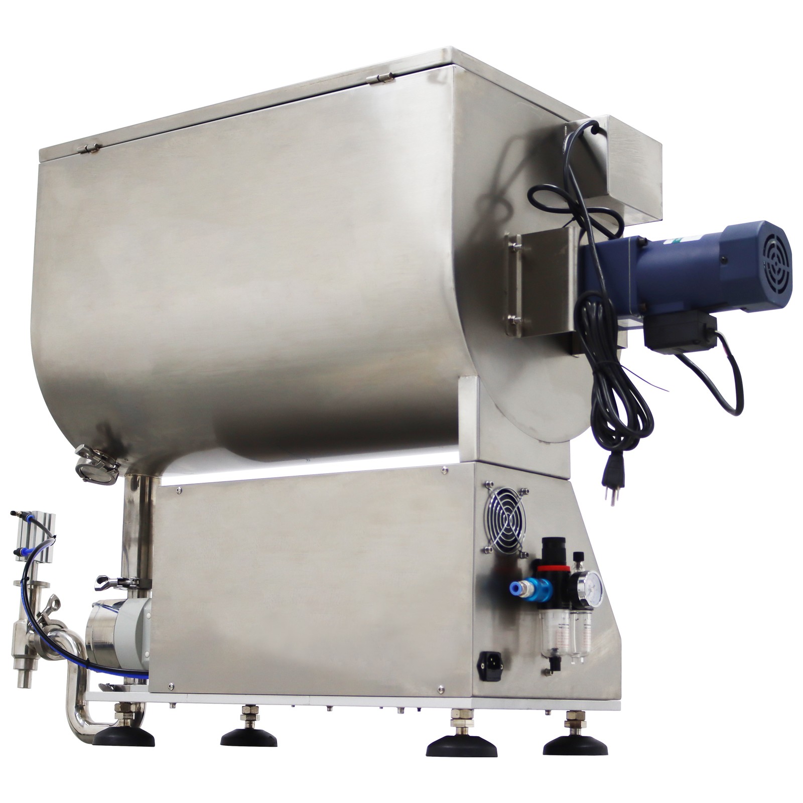 10-50000ml Rotary Pump Filling Machine Liquid Paste Filler 80L Mixing Hopper110V