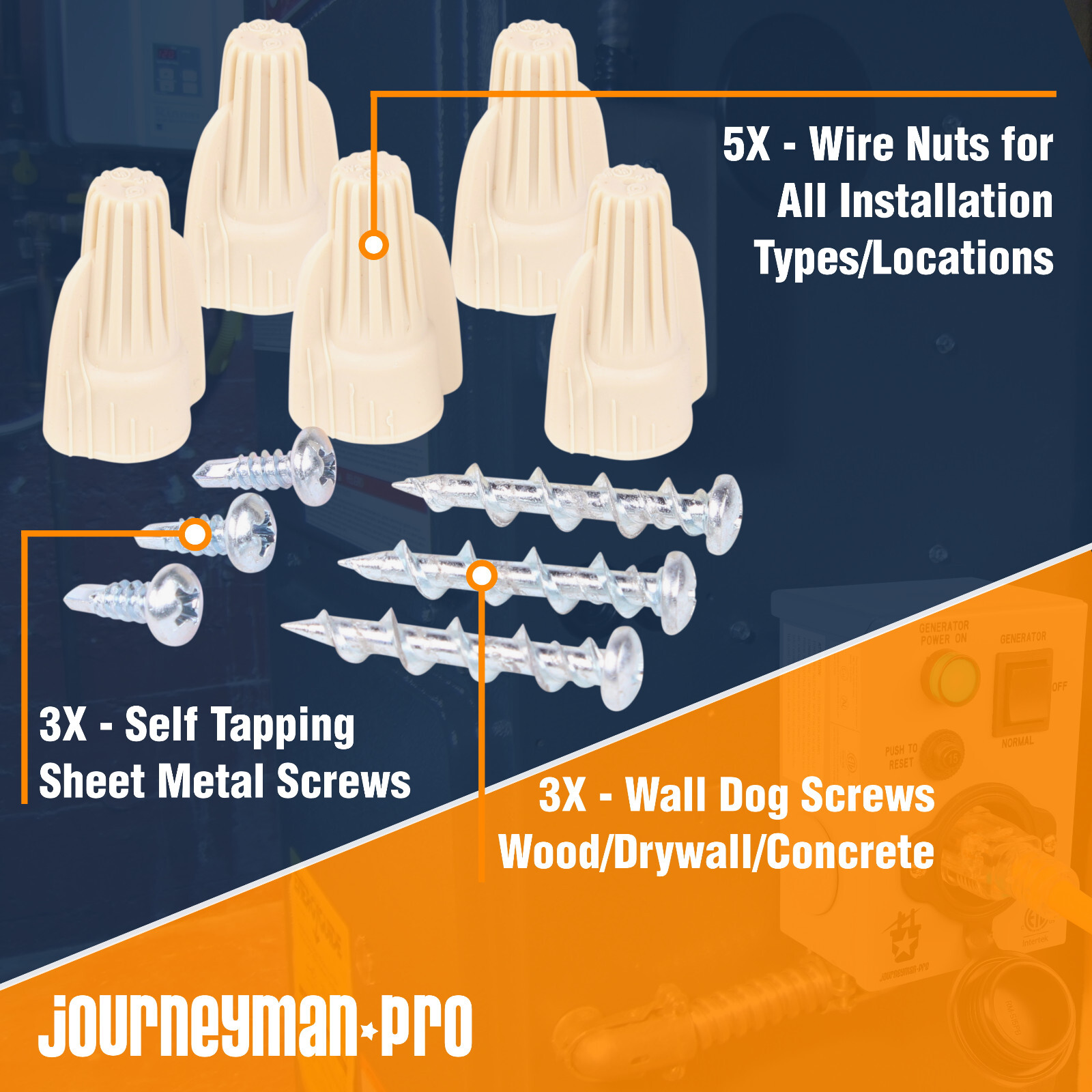Generator Transfer Switch for Gas Furnace, Oil Heater ETL Listed Journeyman-Pro
