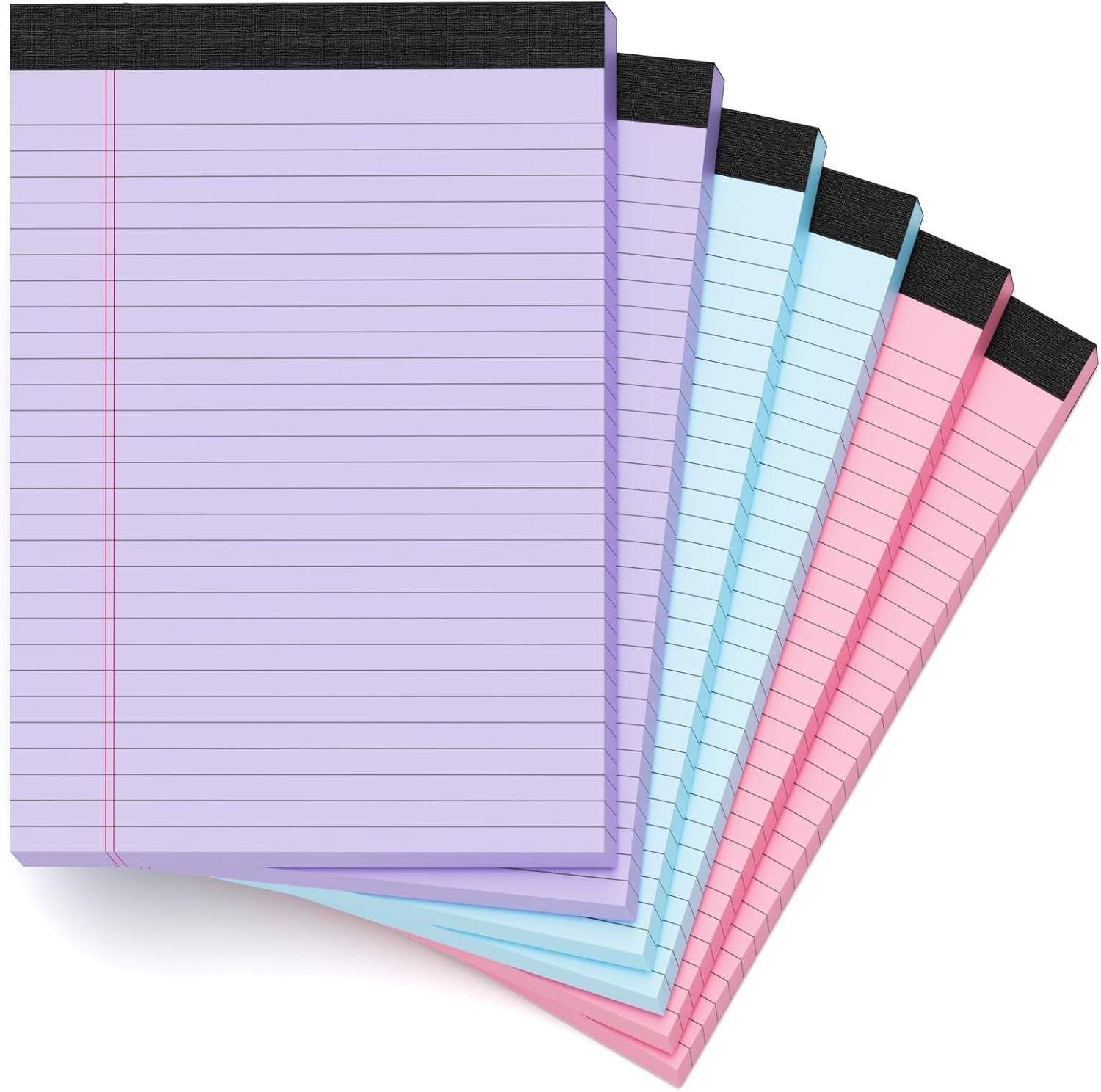 Colored Legal Pads 8.5 x 11, 6 Pack Writing Pads 8.5 x 11, Note Pads 8.5×11 C…