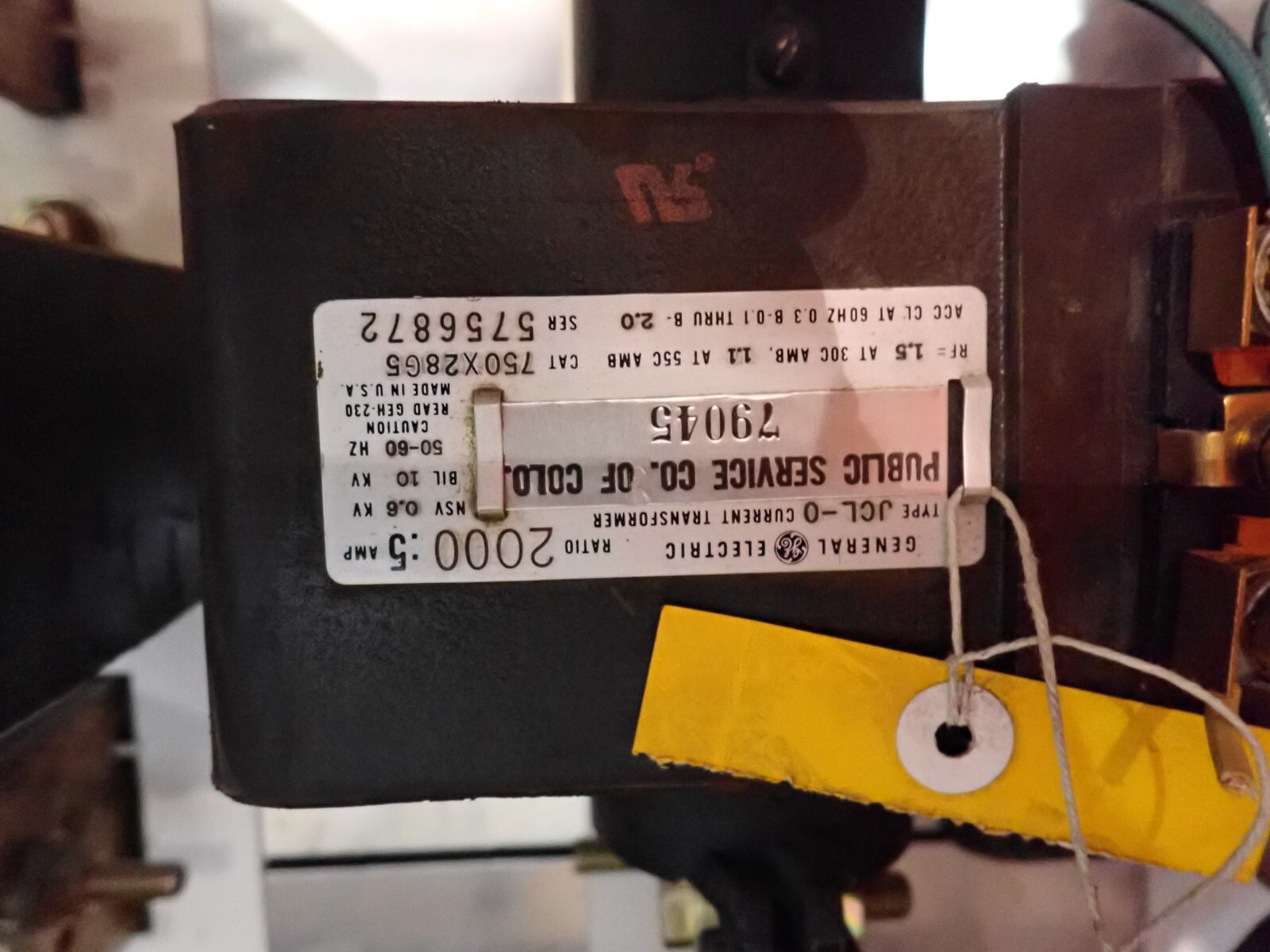 GE 2000 amp Switchgear Panelboard 208v 3 Phase TP2020TTR C220LI + CT Cabinet