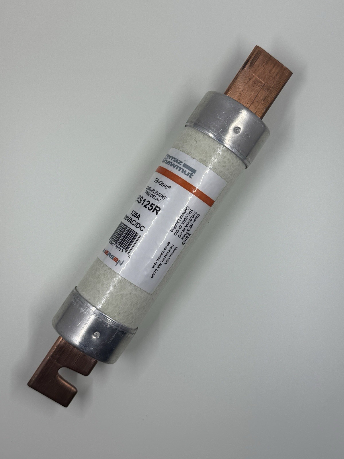 Ferraz Shawmut TRS125R Tri-Onic Dual-Element Time-Delay 125A 600VAC/DC Fuse