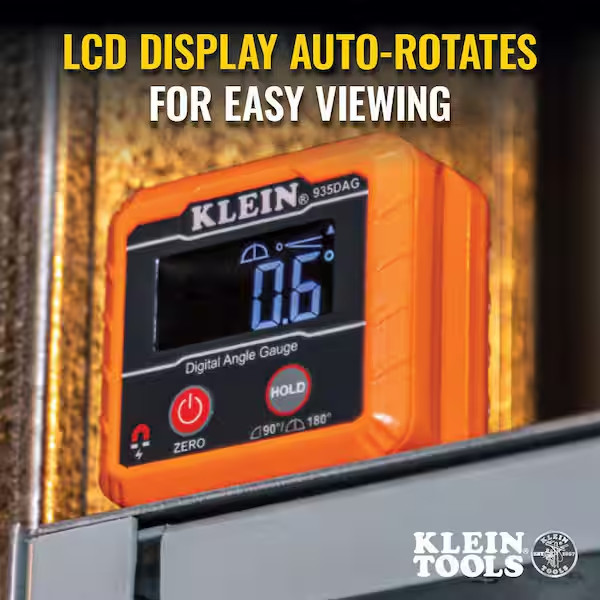 Klein Tools Digital Angle Finder Gauge and Digital Leveler Water/Dust Resistant