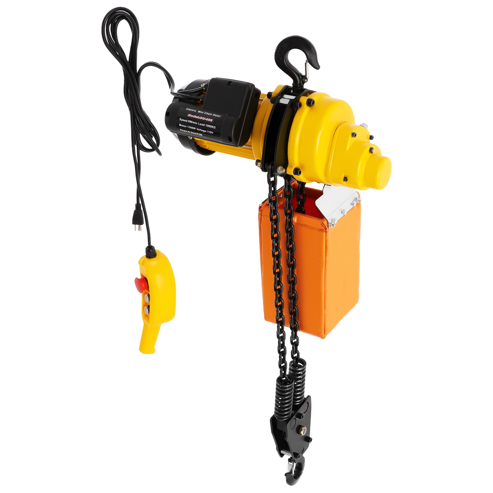 1 Ton Electric Chain Hoist & 10FT Double Chain Lifting Single Phrase 20Mn2