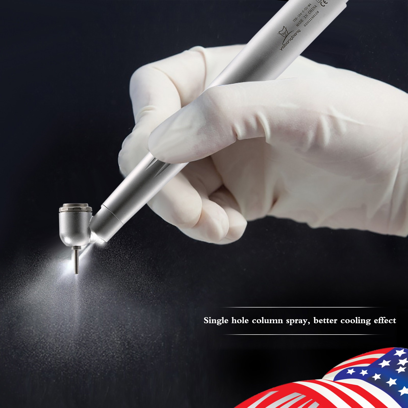 Dental 45 Degree Surgical High Speed Handpiece LED E-generator Push Button 4Hole