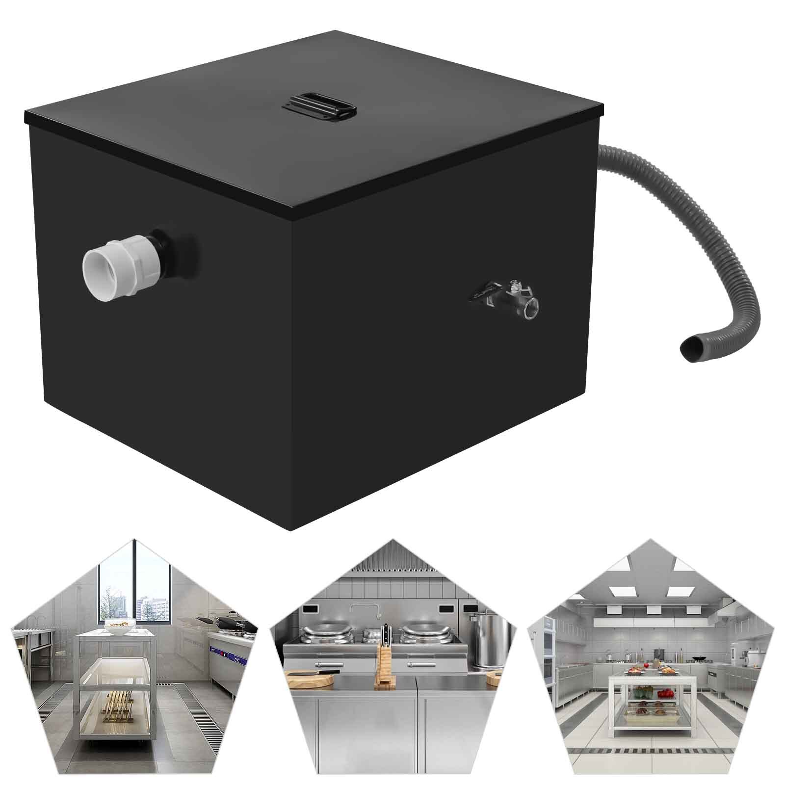 20lbs Commercial Grease Trap Stainless Steel Interceptor For Home/Restaurant