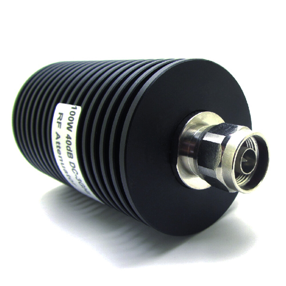 100W RF Coaxial Attenuator N Type Male to Female 1-60dB 3GHz 50 Ohm Round Black