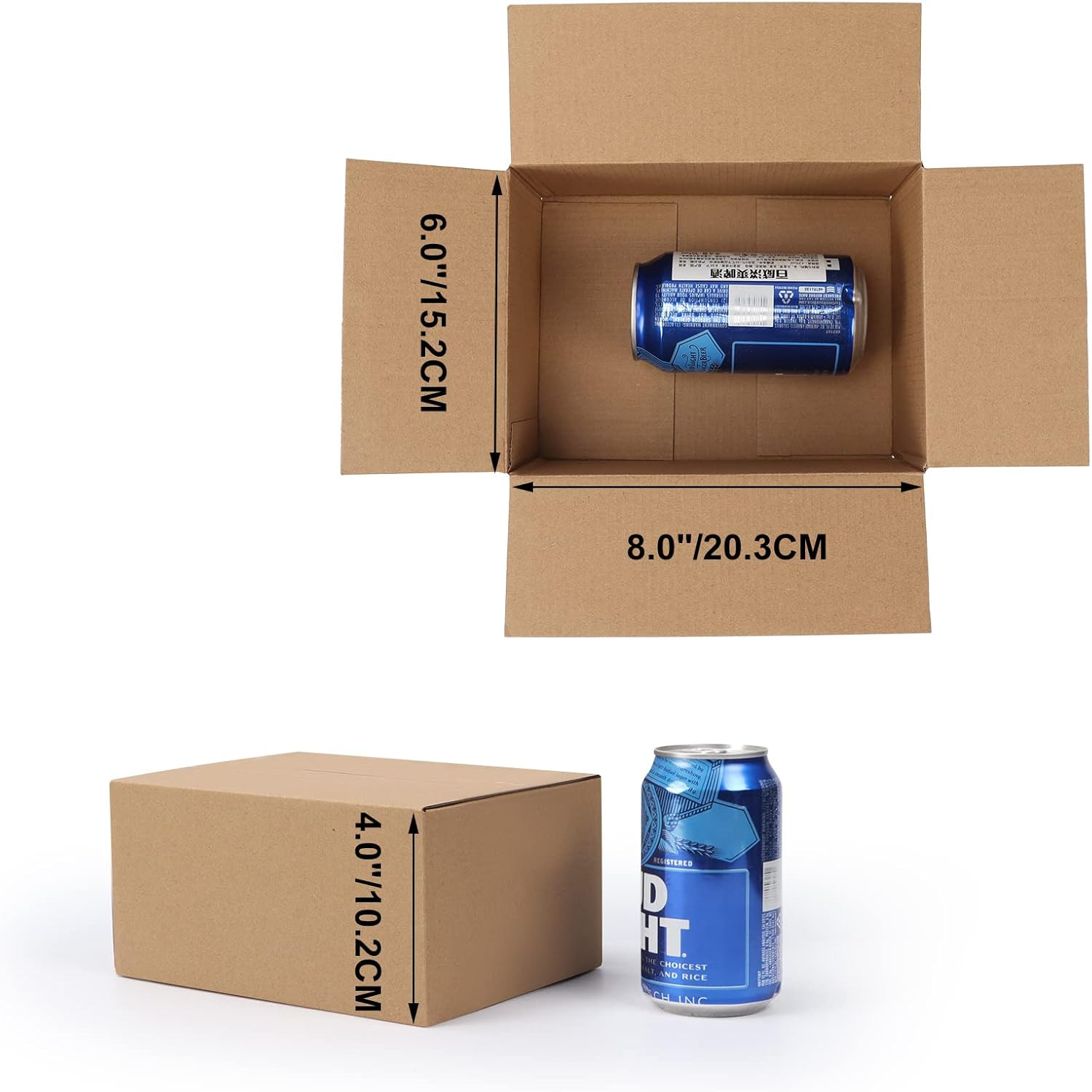 CRUGLA 40 Packs Shipping Boxes 8x6x4, Cardboard Boxes for Small Business, Corrug