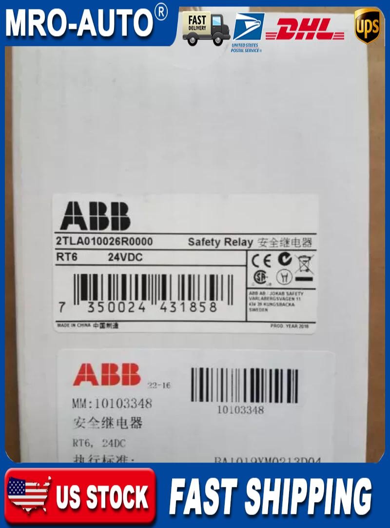 1pc ABB RT6 24VDC safety relay module 2TLA010026R0000 US Free TAX