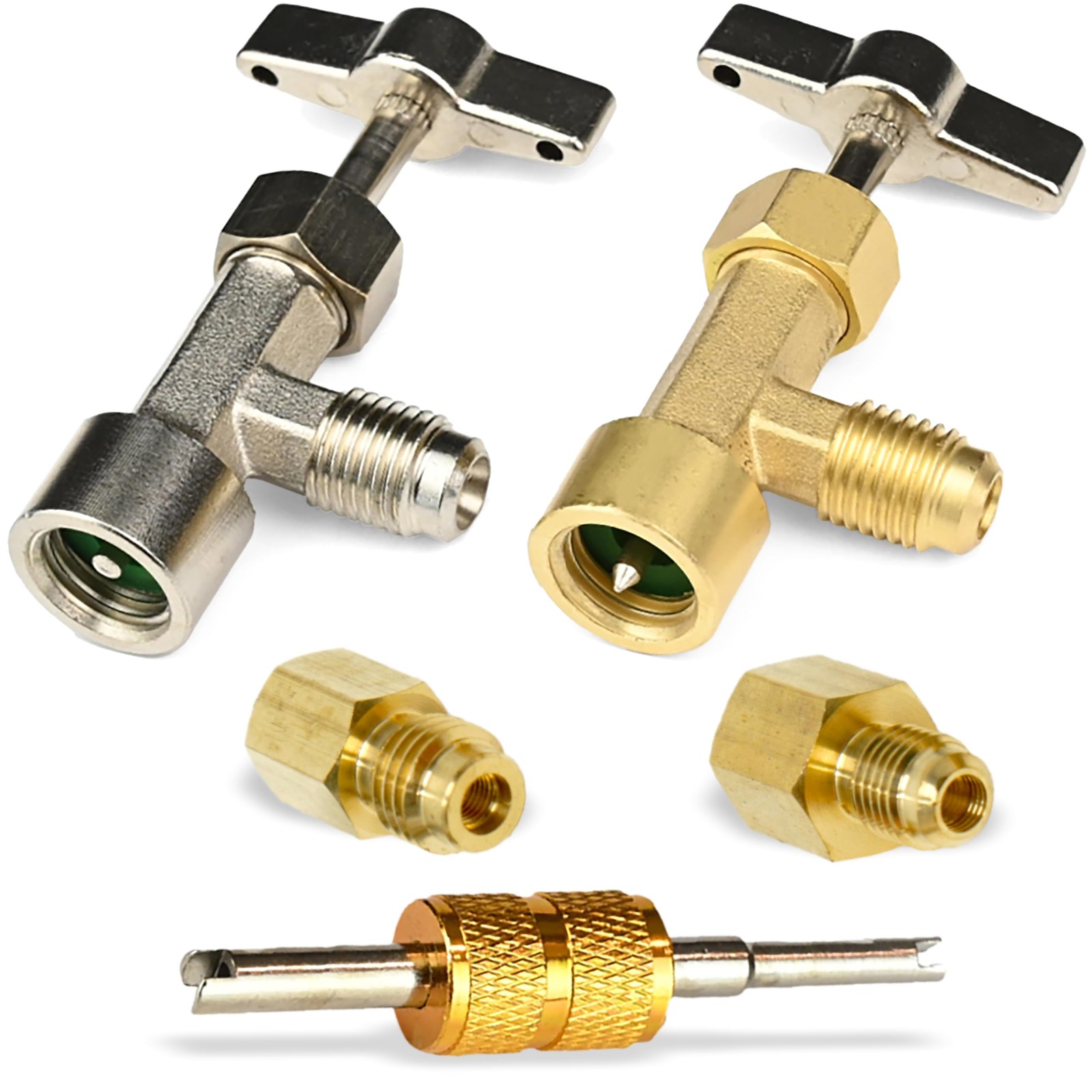 R134A Adapter Kit, SelfSeal & Puncture Can Taps, Core Tool