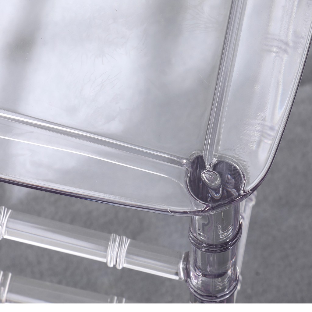 Set of 3 Acrylic Event Chair with Cushion for Wedding – No Assembly Required.