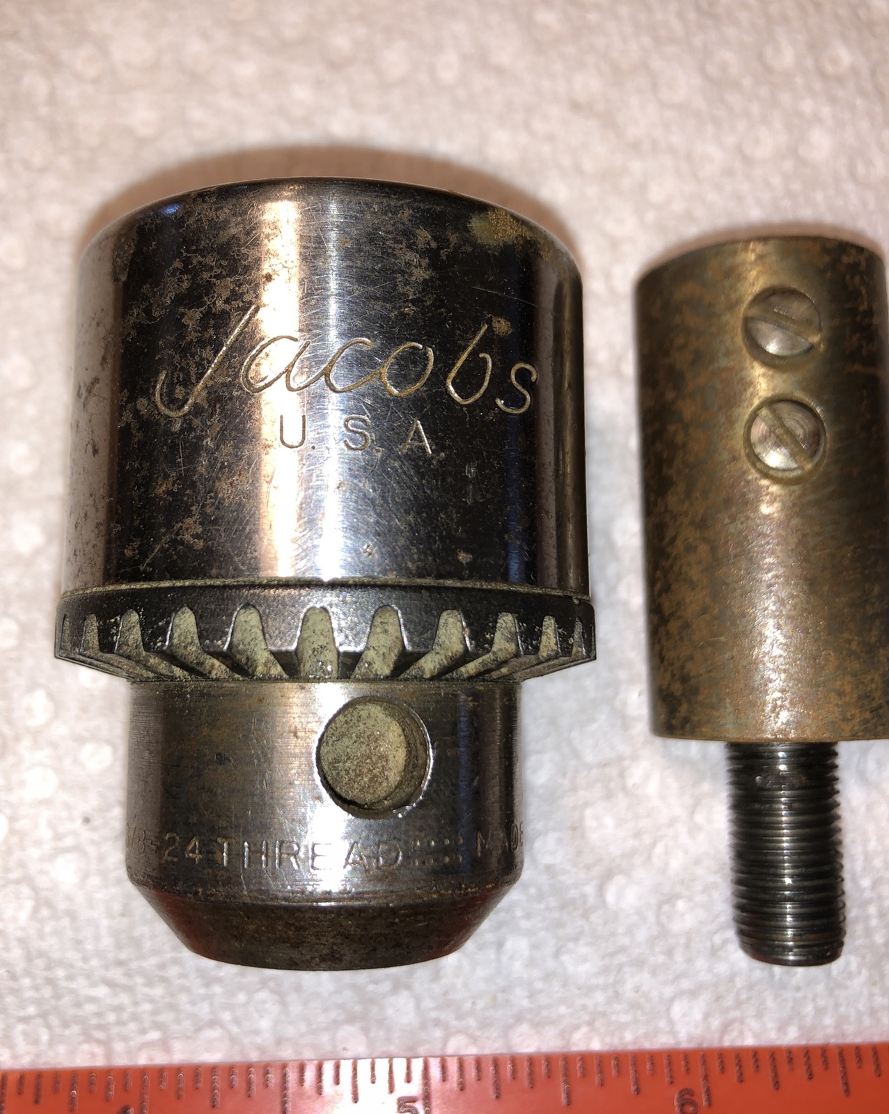 VTG Jacobs Drill Chuck Multi-Craft 5/64″ to 1/2″ or 2-13mm 3/8-24 Thread Adapter