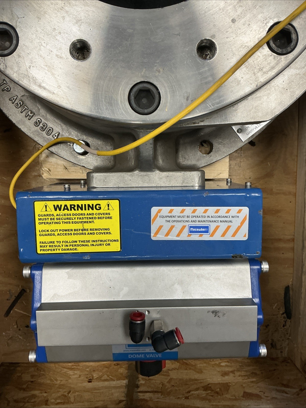 Macawber 10in Pneumatic Dome Valve w/ Mecair ACT500R Actuator ANSI 150 W-400S