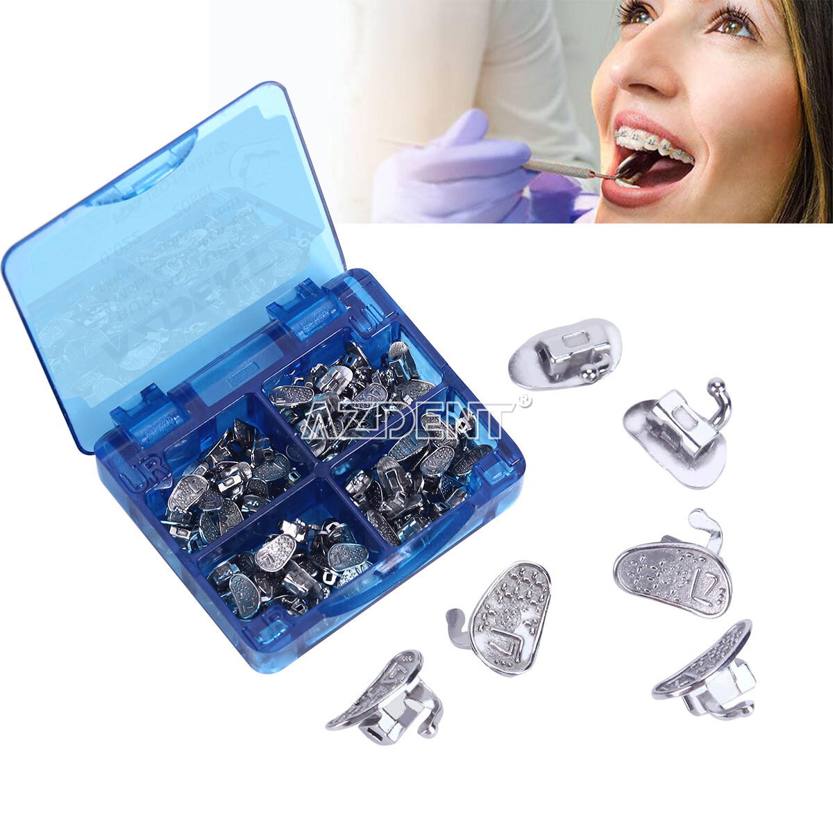 AZDENT Dental Orthodontic Buccal Tubes 1st Molar Bondable Non-Conv Roth /MBT.022