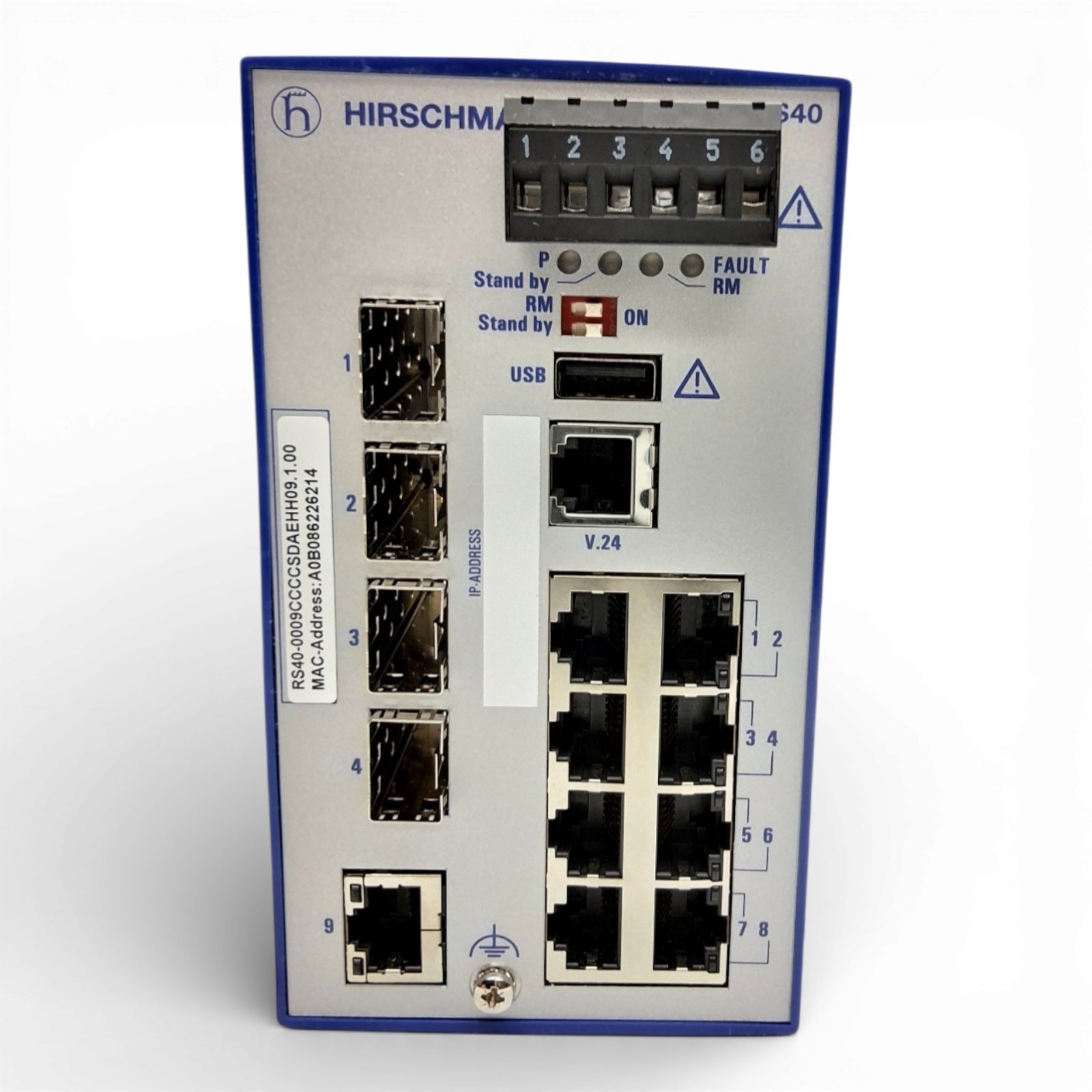 Hirschmann RS40 RS40-0009CCCCSDAE Industrial Ethernet Switch 943935001 DIN Rail