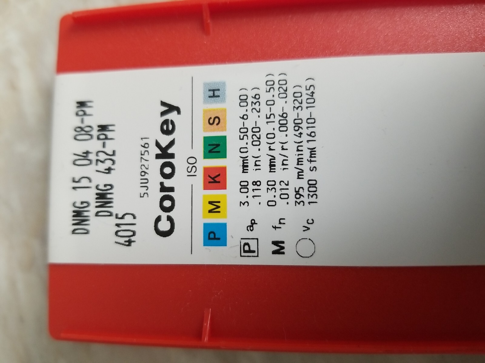 Sandvik Coromant DNMG 432-PM (DNMG 15 04 08) Carbide Inserts (Box of 10)