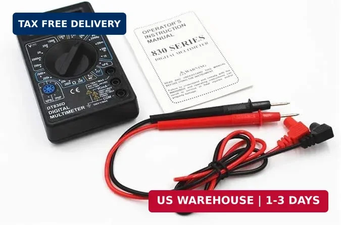 DT-830D Digital Multimeter with Buzzer Square Wave Output Voltage Ampere Ohm Tes