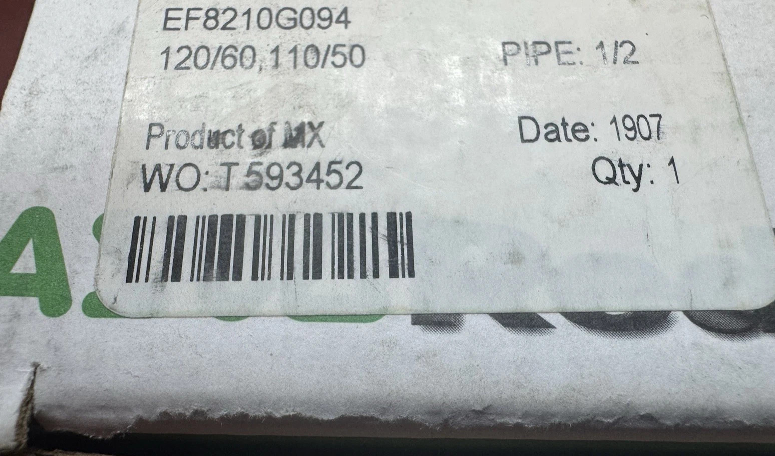 ASCO REDHAT SOLENOID VALVE 120/60, 110/50 EF8210G094! Brand New in Box!