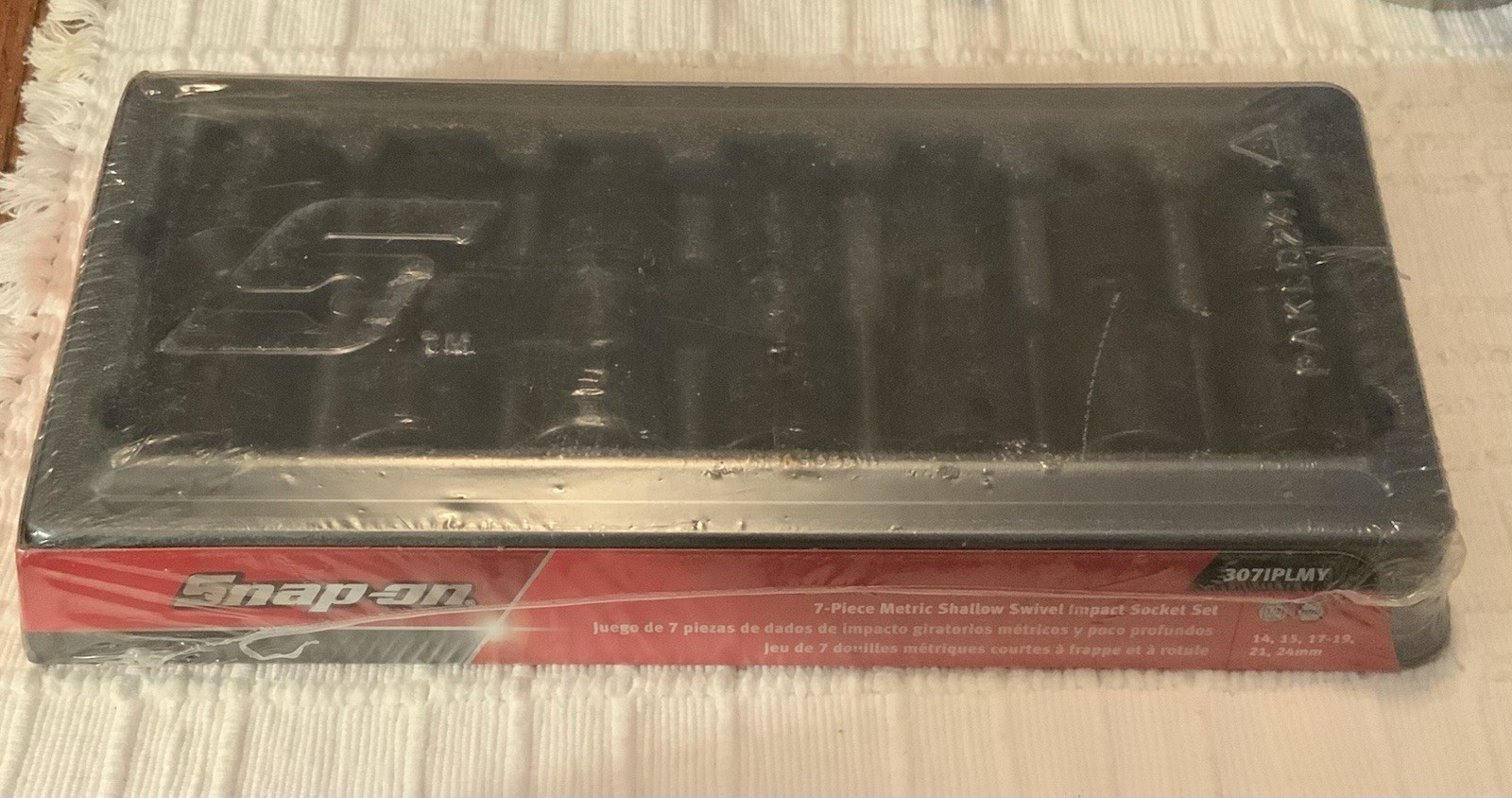 Snap On Tools 307IPLMY 1/2″ dr. 14,15,17-19,21,24mm shallow impact swivel set