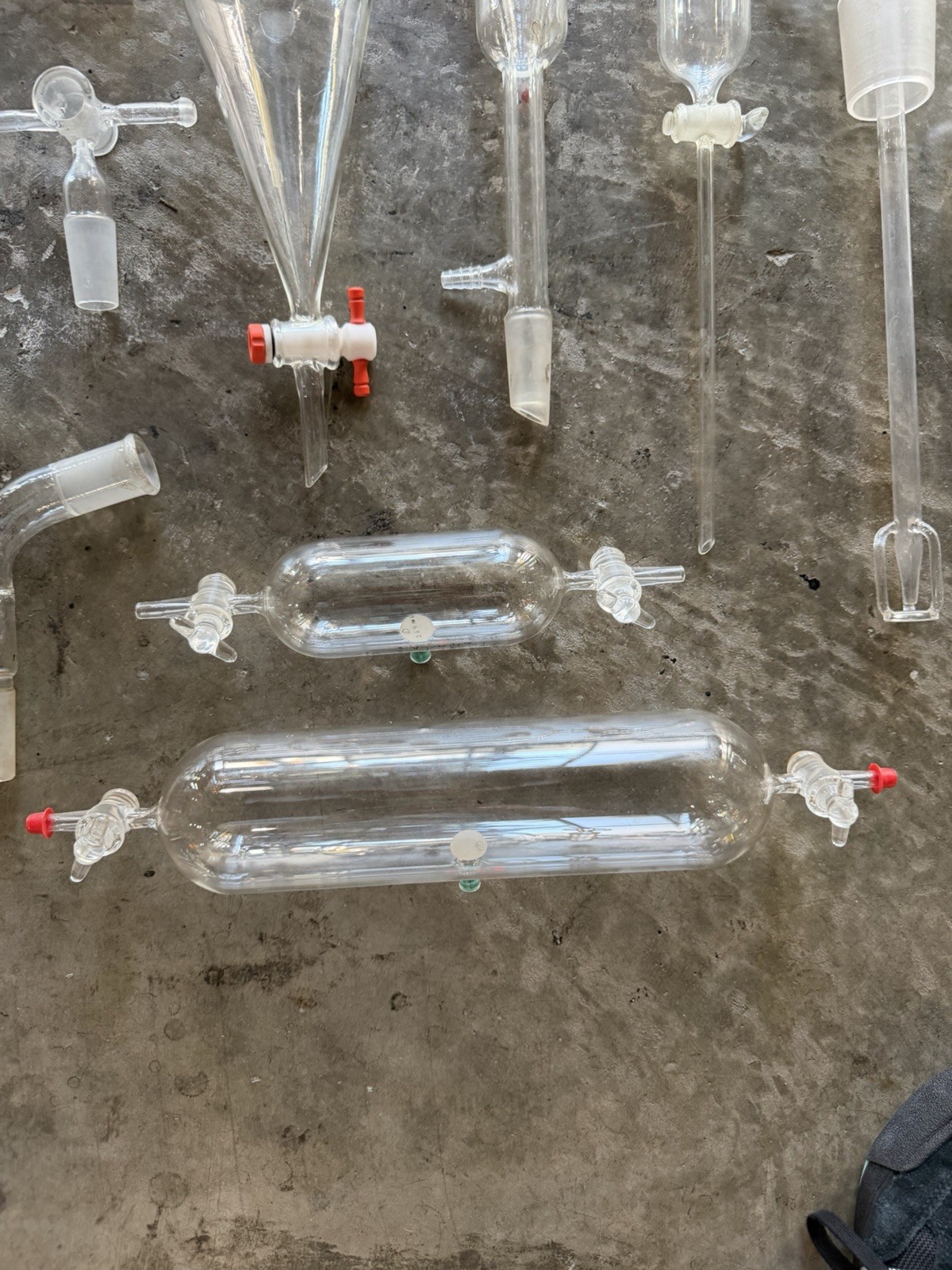 Vintage Chemistry Glassware Lot 11pc – Supelco Gas Tubes Ace Glass Kimax 24/40