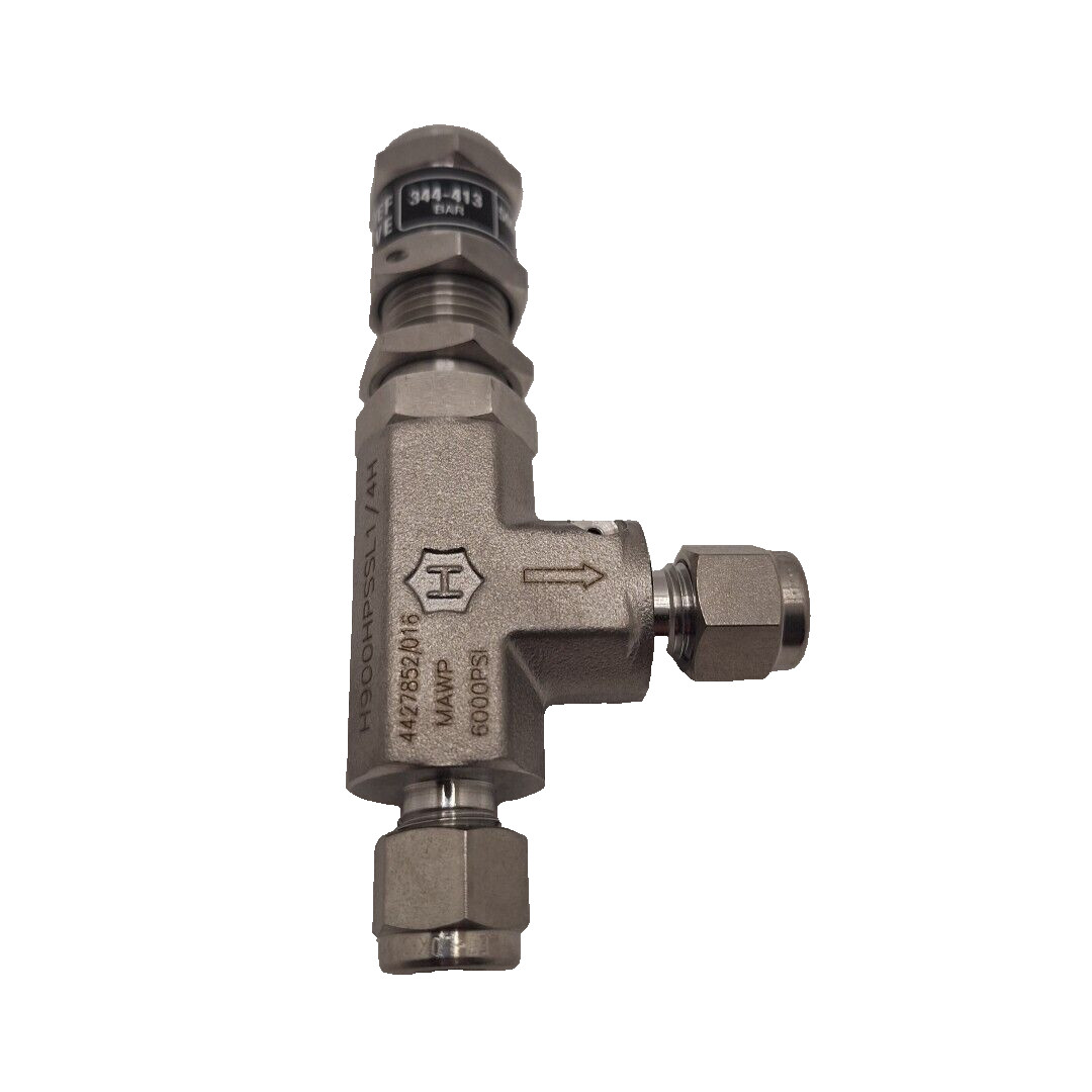 5,000 psi Ham-Let High Pressure Relief Valve, 1 97/100″ L, H-900-HP-SS-L-1/4-H