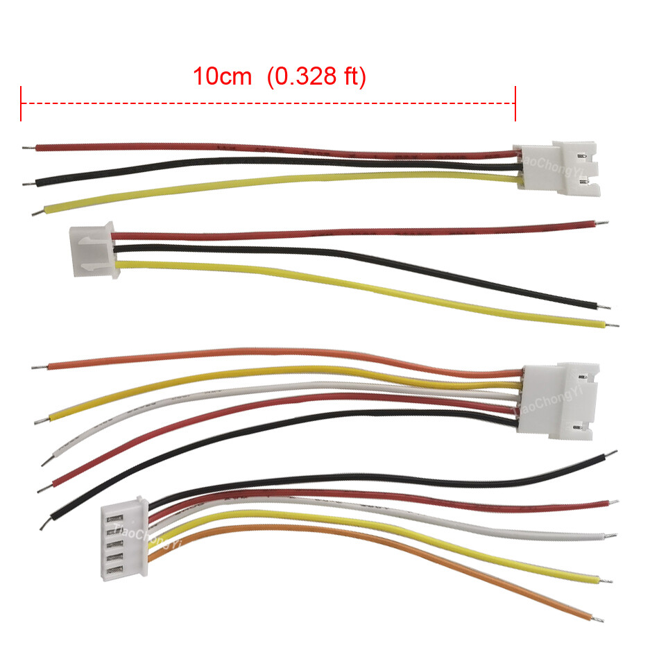 PH2.0mm 2pin 3pin 6pin 2.0mm connector wire Male Female Cable 10cm Length 26AWG