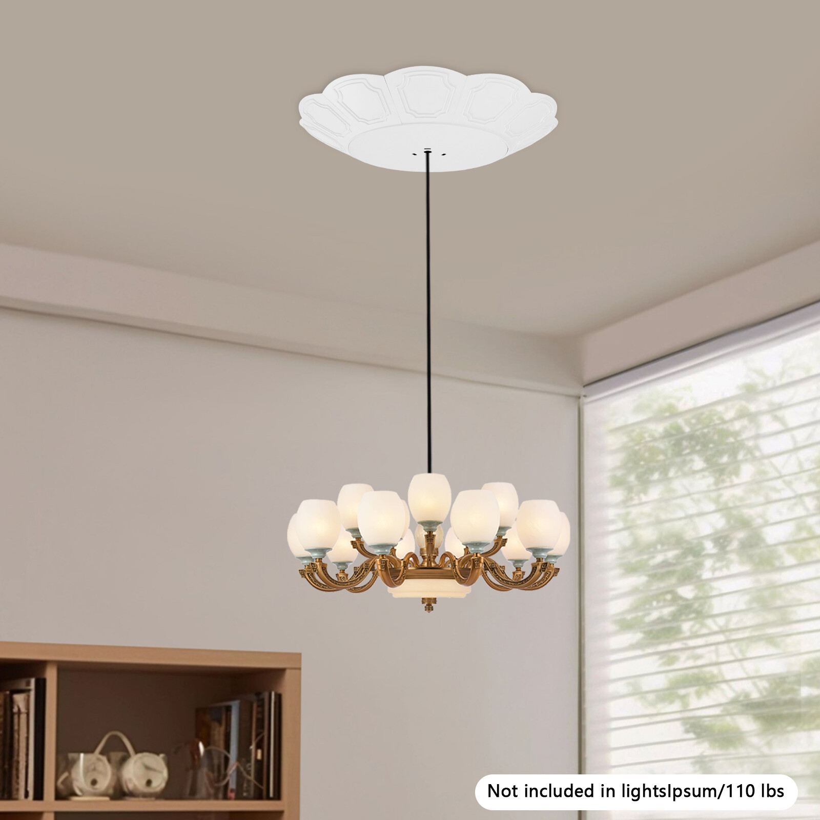 Ceiling Mount Chandelier Cover Chandelier Hoist Lifter Decor Cover 50kg/110lbs