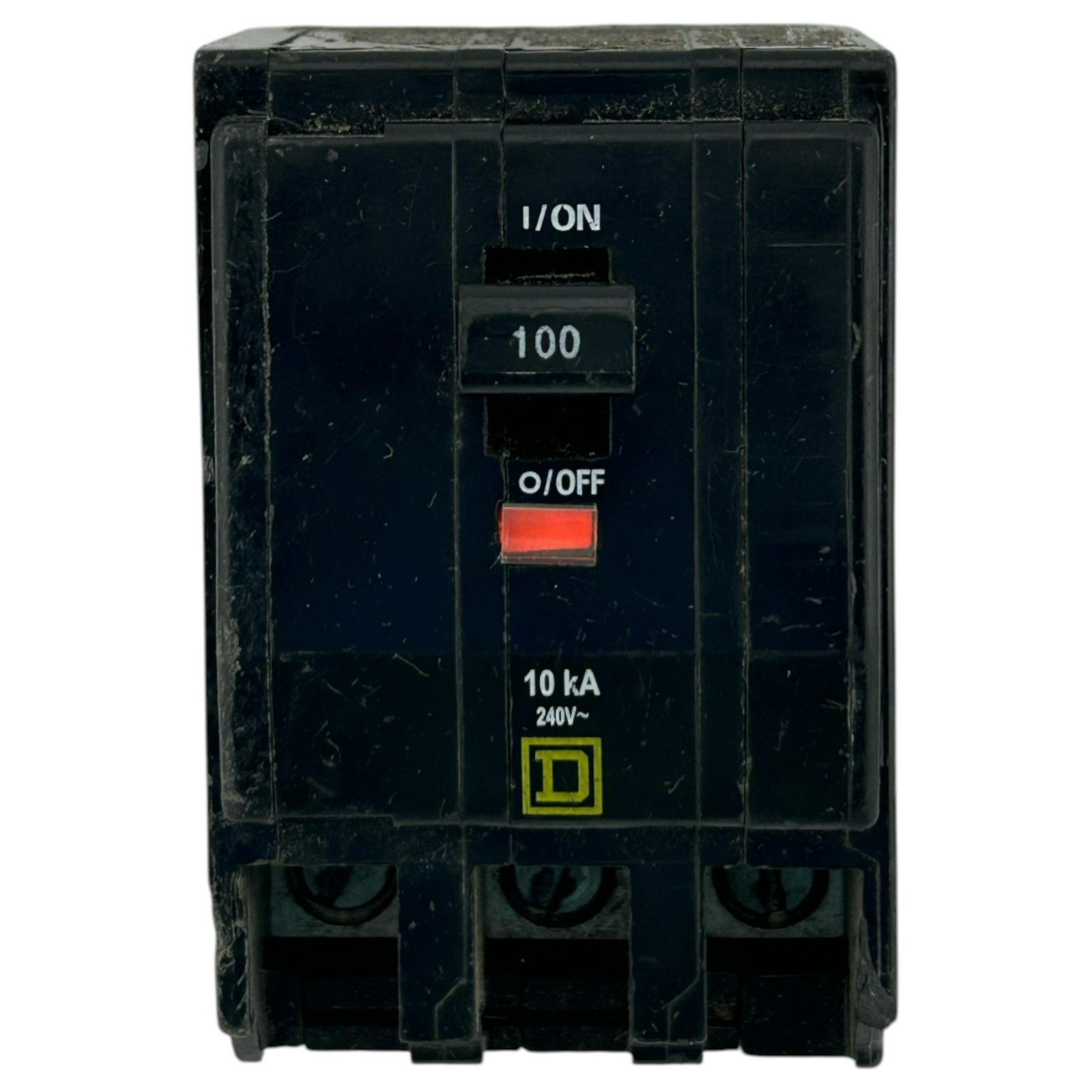 USED Square D QO3100 3 Pole 100 Amps Circuit Breaker Standard Trip Plug-In Mount