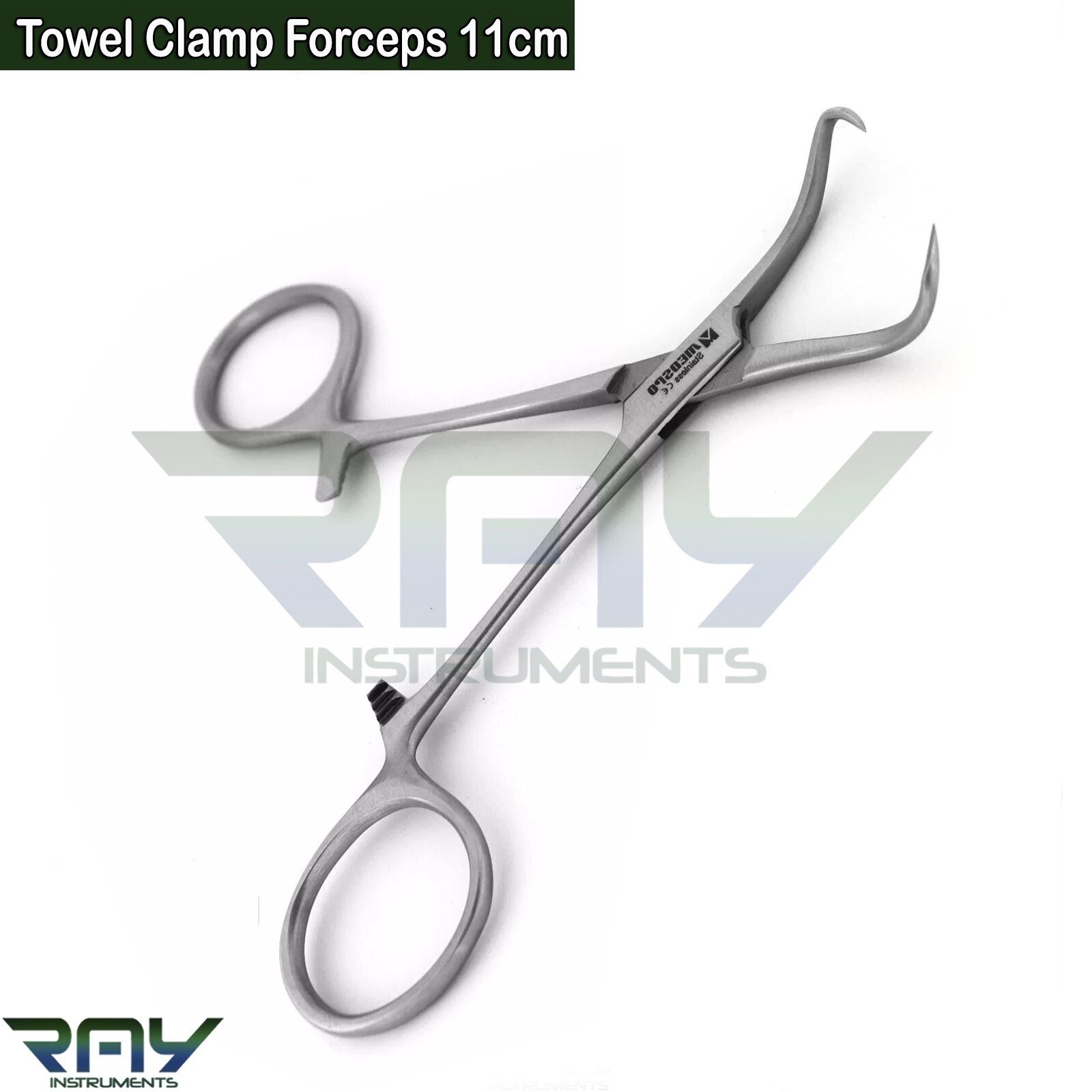 Veterinary Backhaus Towel Clamp Surgical Tissue Grasping Locking Forceps 11cm