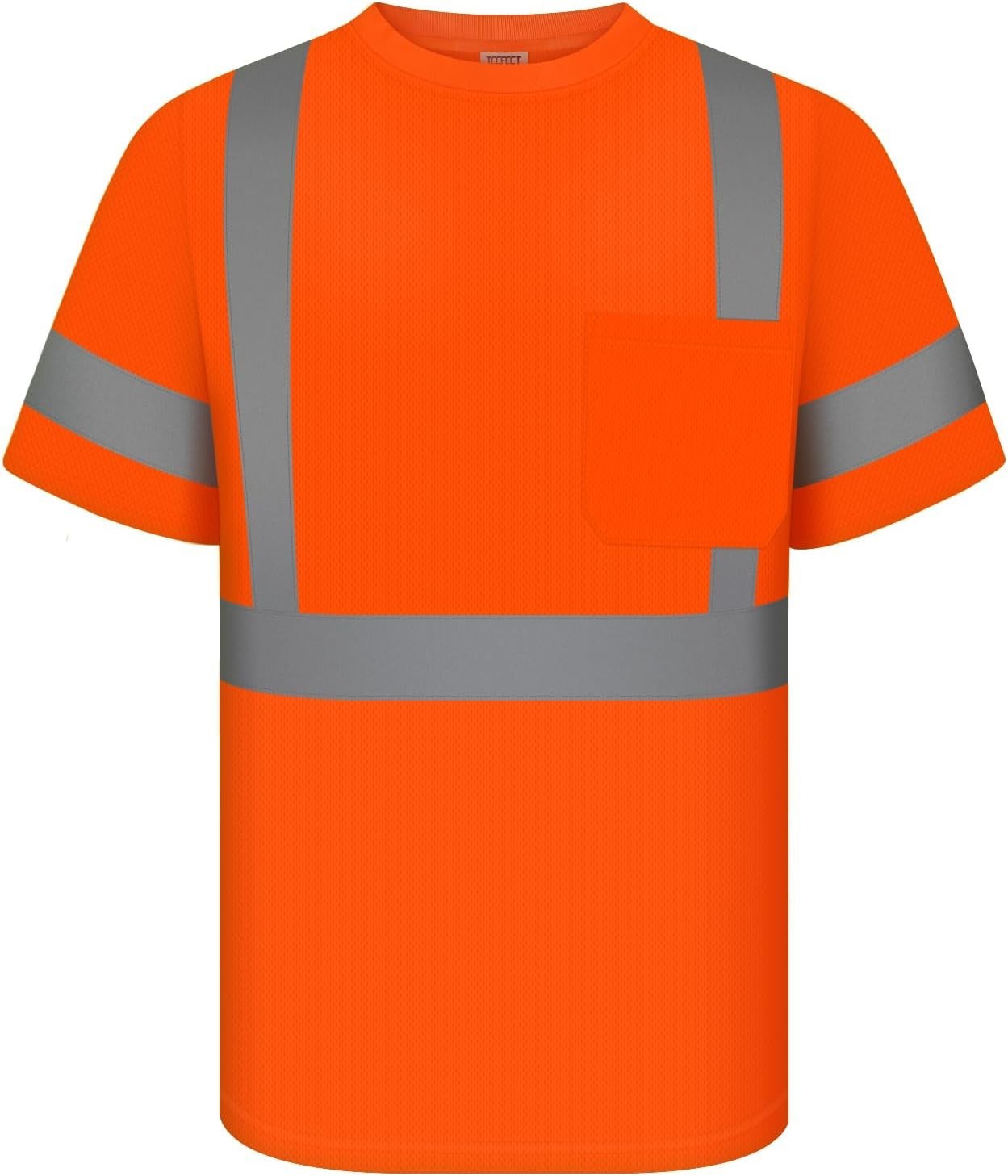 Short Sleeve Safety Shirt for Work, Construction Hi-Visibility Reflective QTY: 5