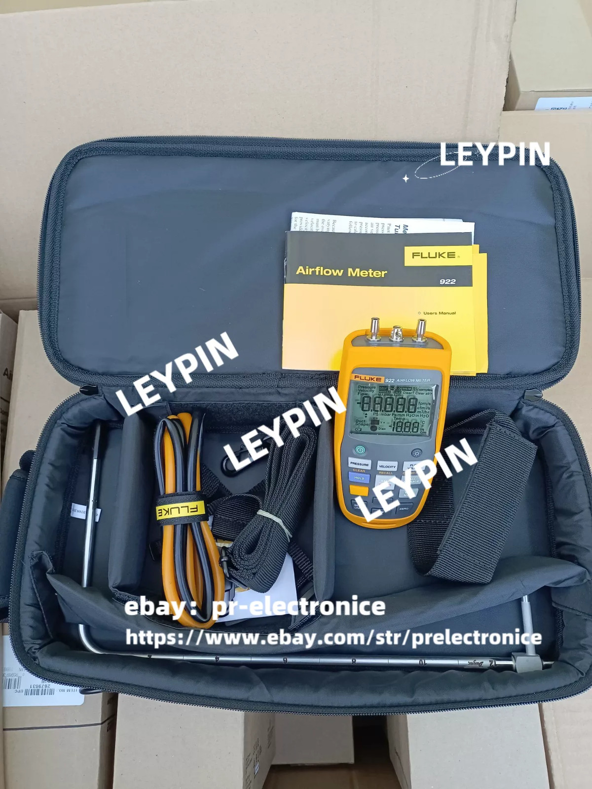 Fluke 922 Airflow Micromanometer with Bright Backlit Display/stock#pr