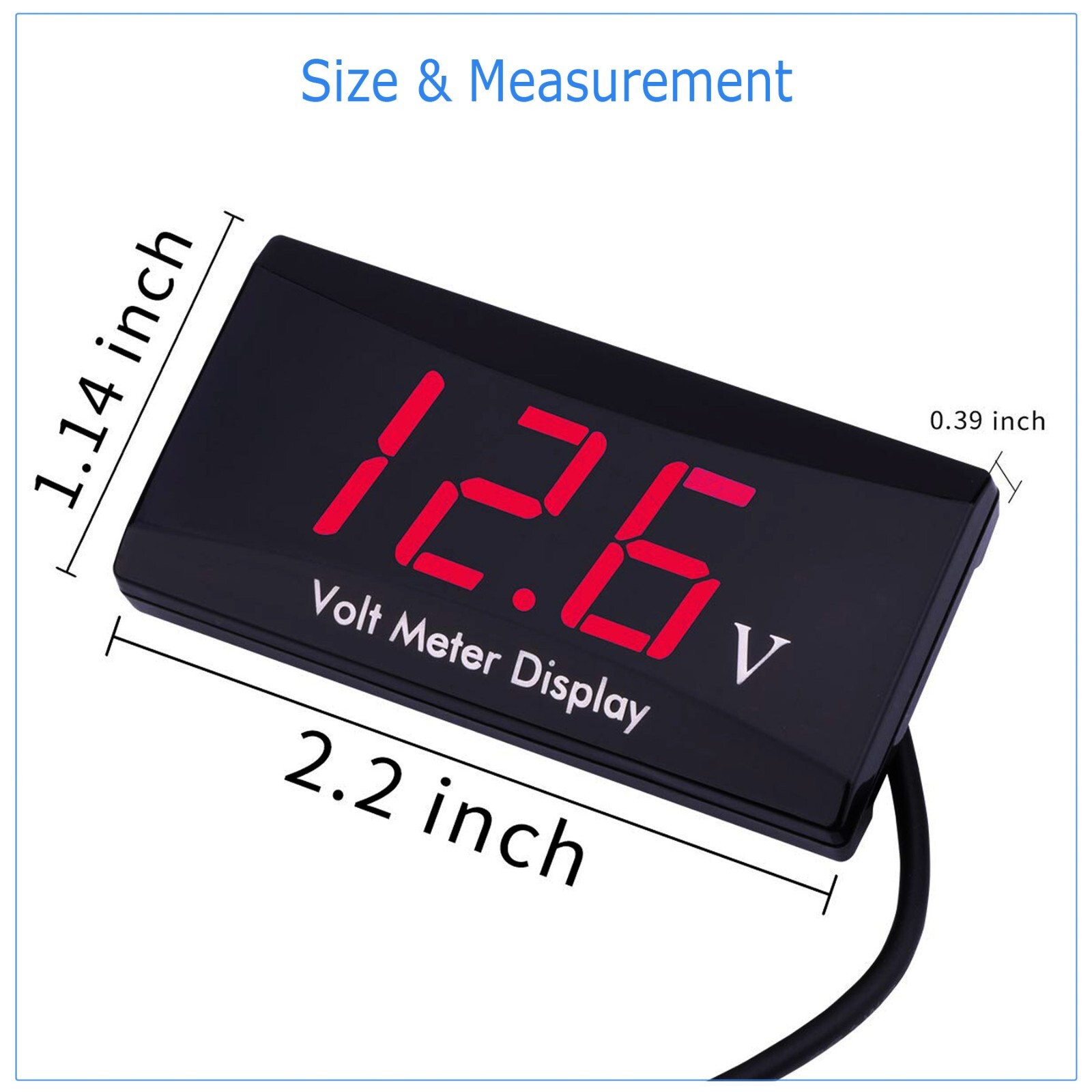 12V Digital LED Display Voltmeter Voltage Gauge Panel Meter Car Motorcycle