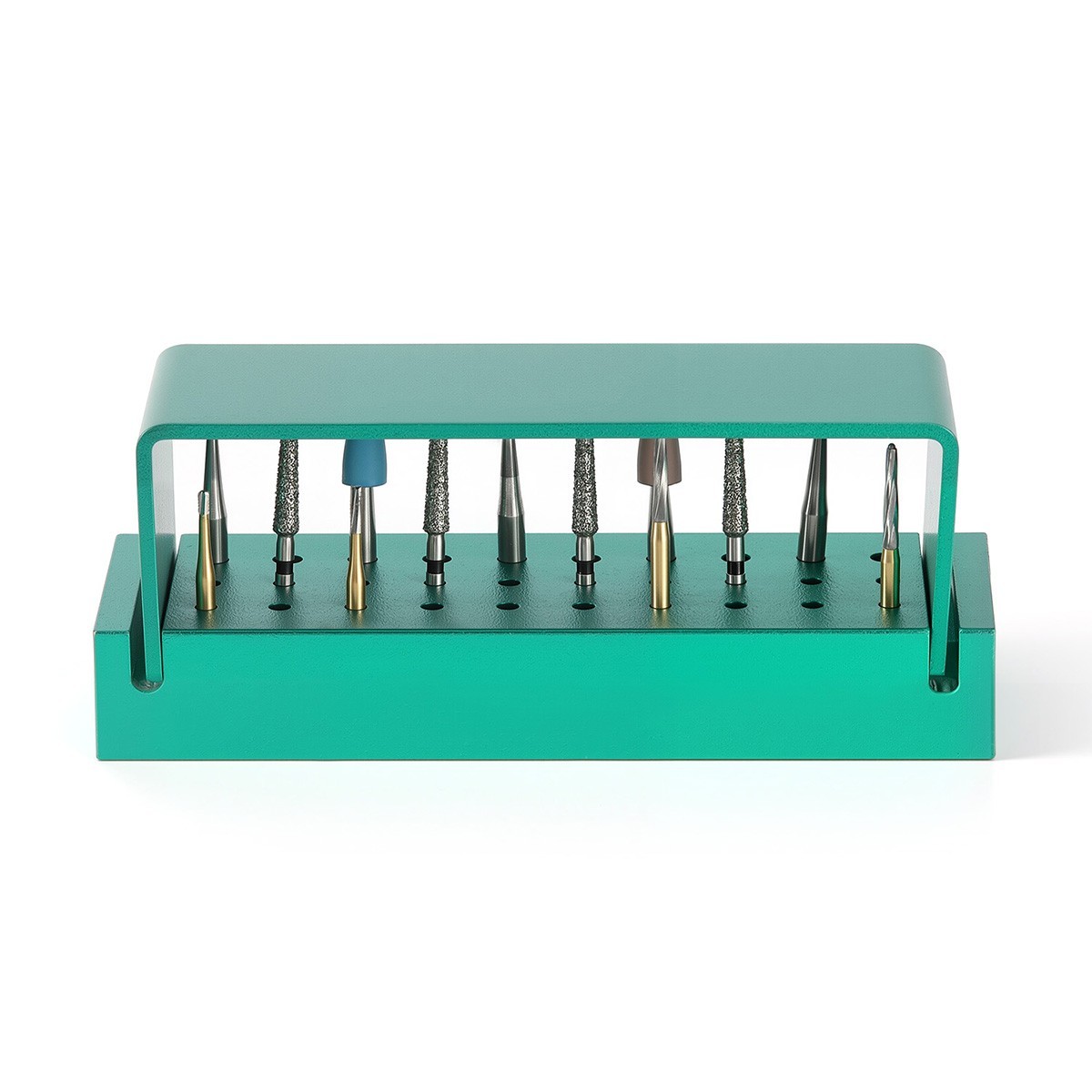 30 Holes Dental Bur Burs Holder Autoclave Block Disinfection Box Aluminium USA