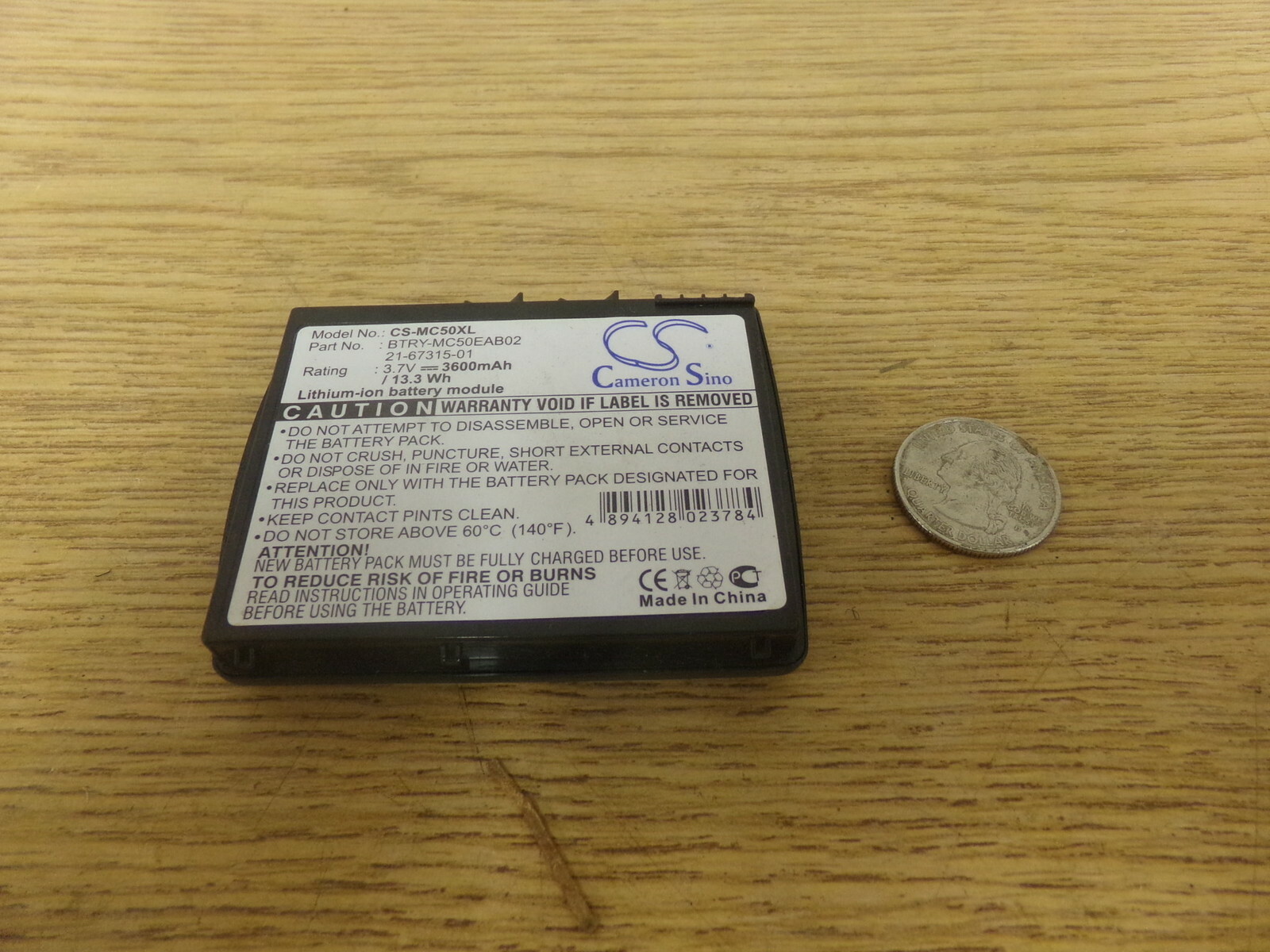 Cameron Sino CS-MC50XL Battery 3.7V BTR-MC50EAB02 *FREE SHIPPING*